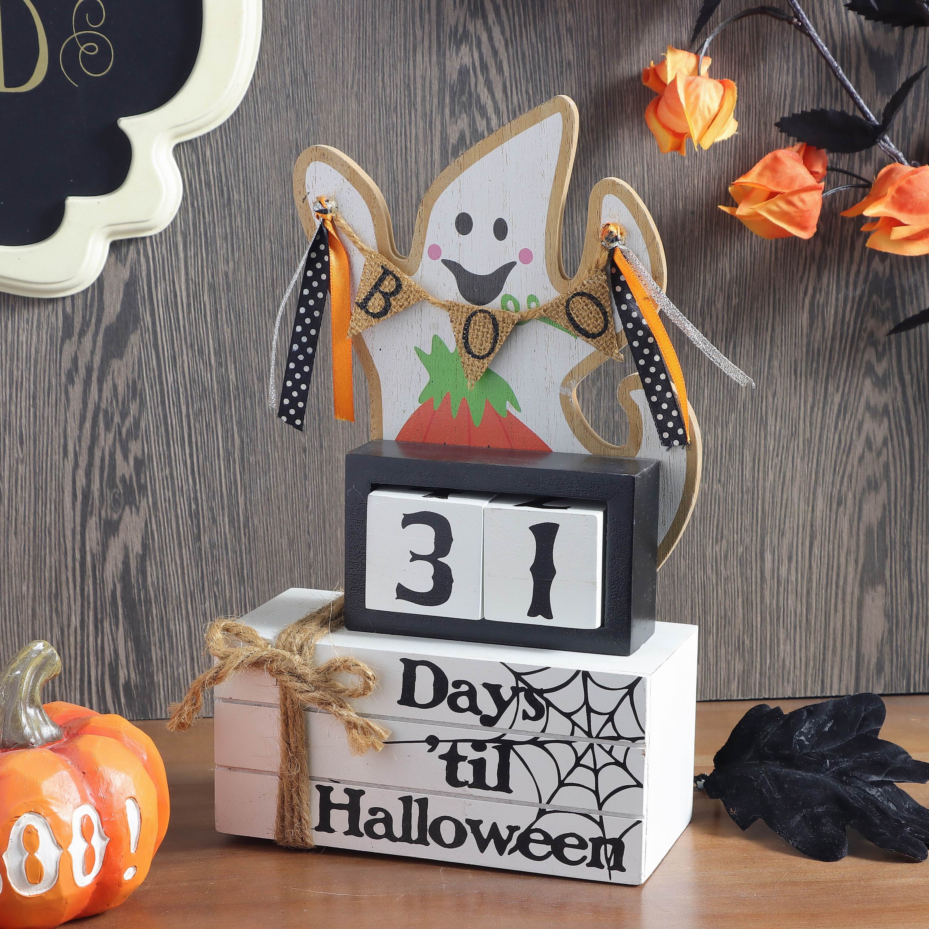 10"H. Halloween Ghost Count Down Calendar