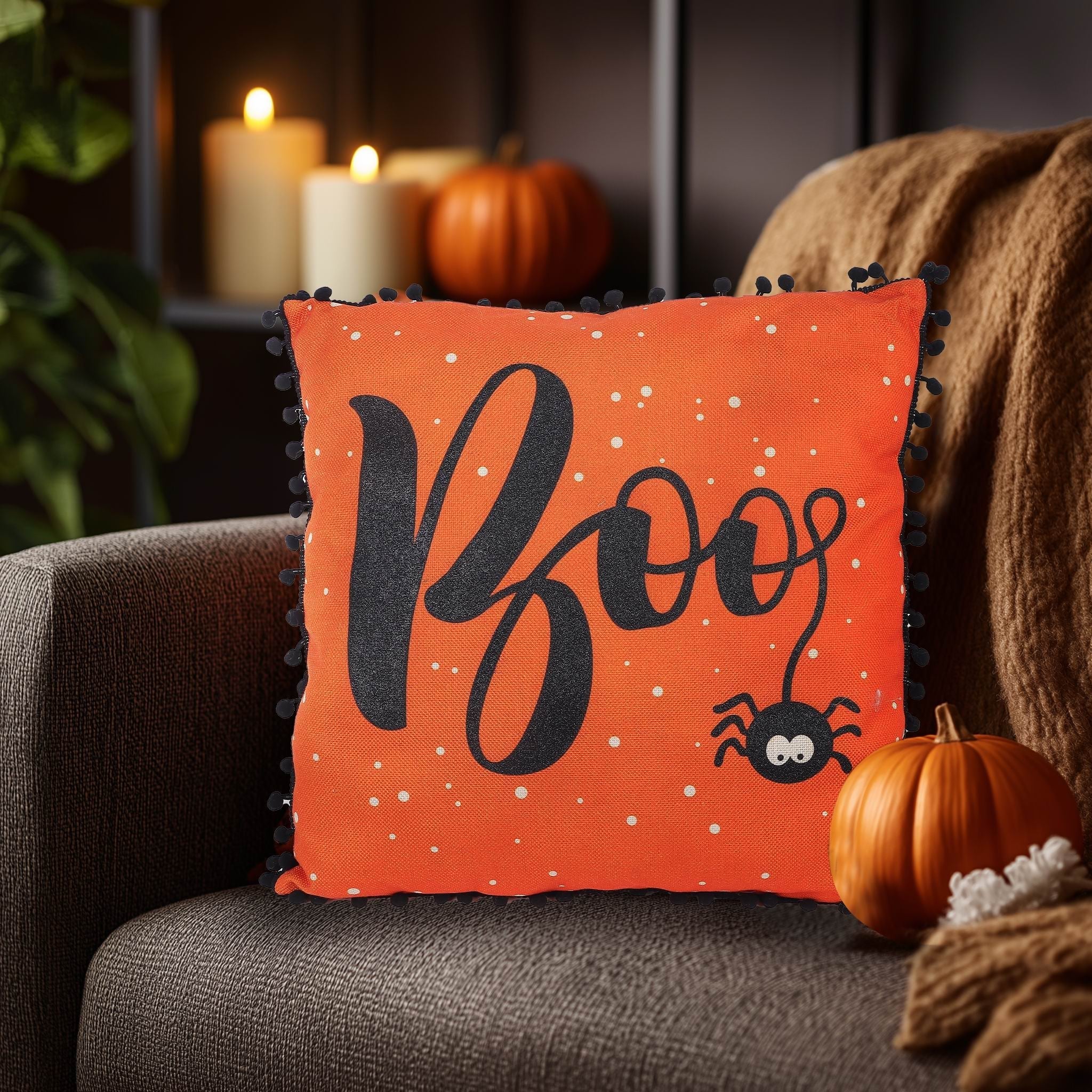 18" Halloween Fabric Pillow