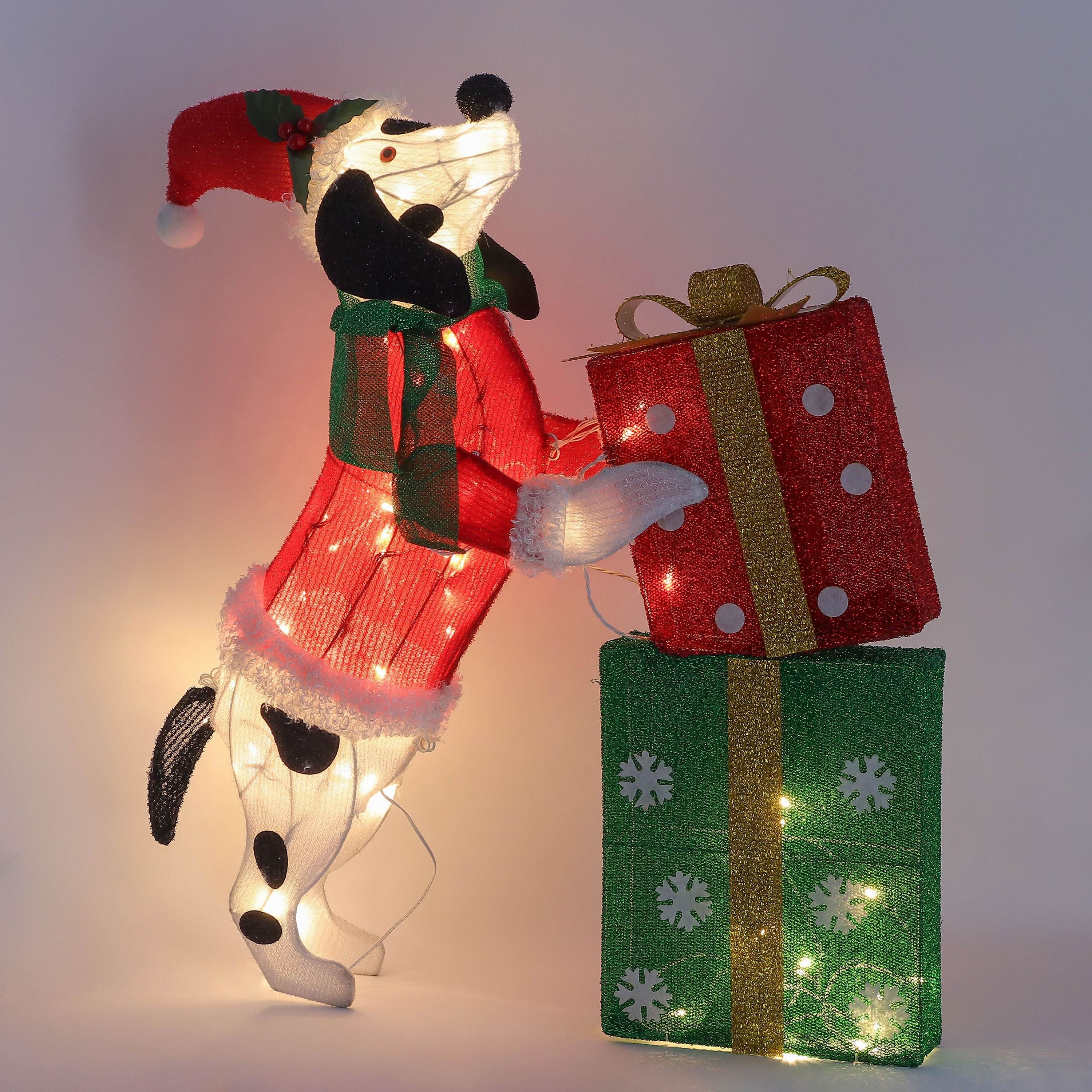 31"H. Christmas Standing Dog with Gifts