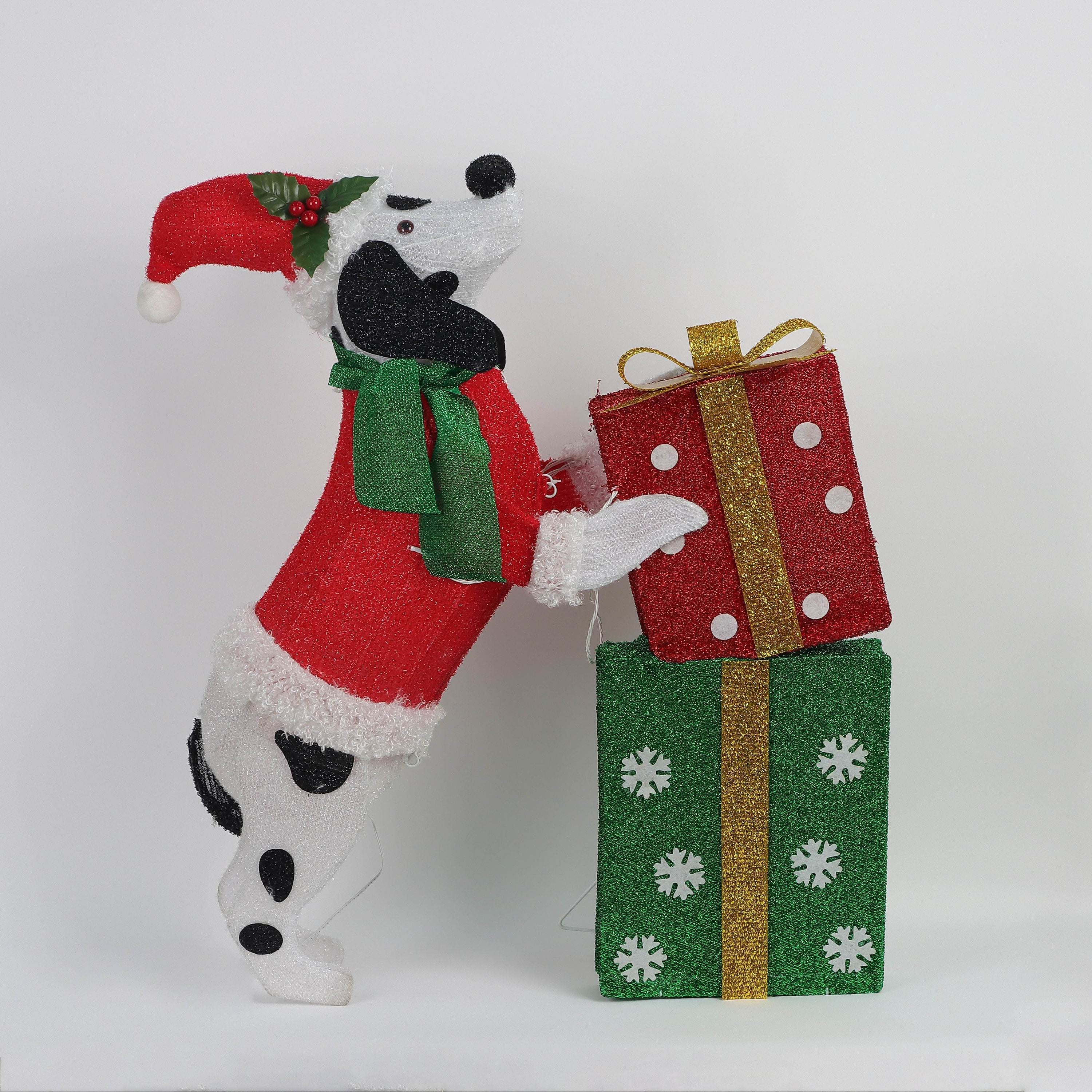 31"H. Christmas Standing Dog with Gifts