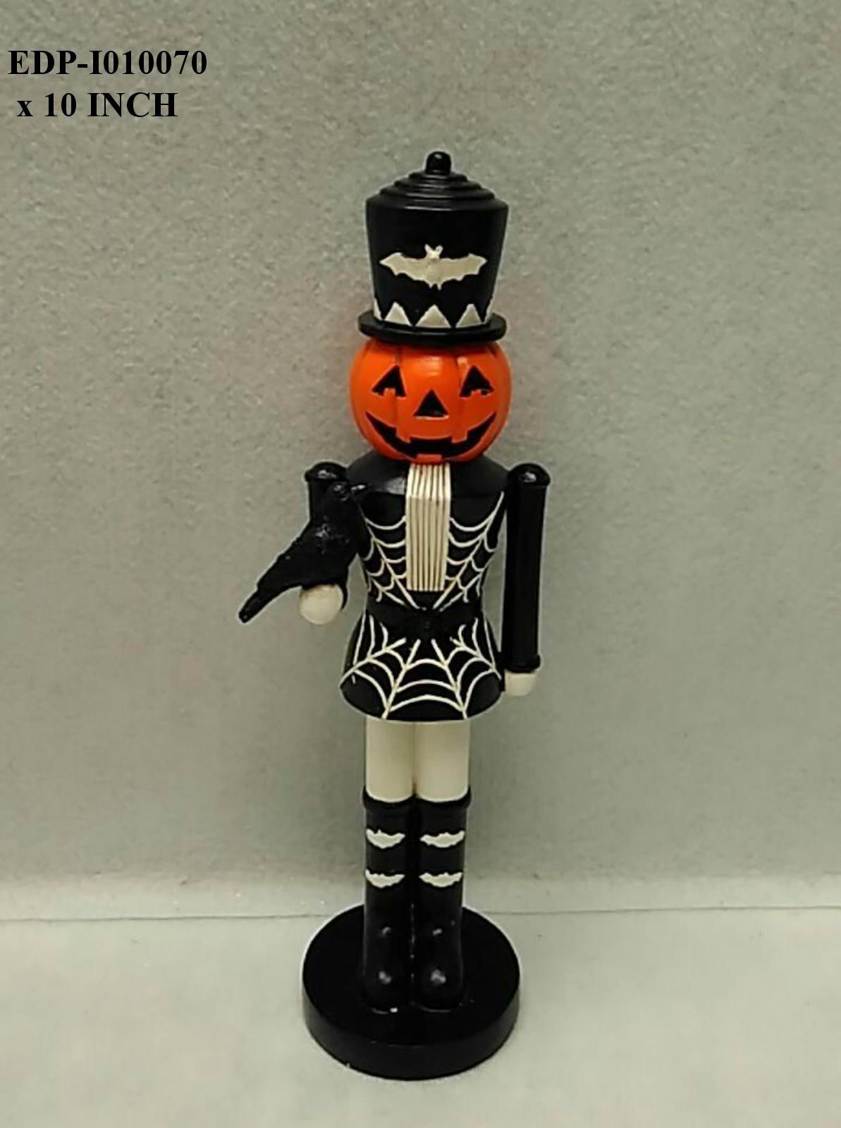 10" Wooden Pumpkin Head Nutcracker