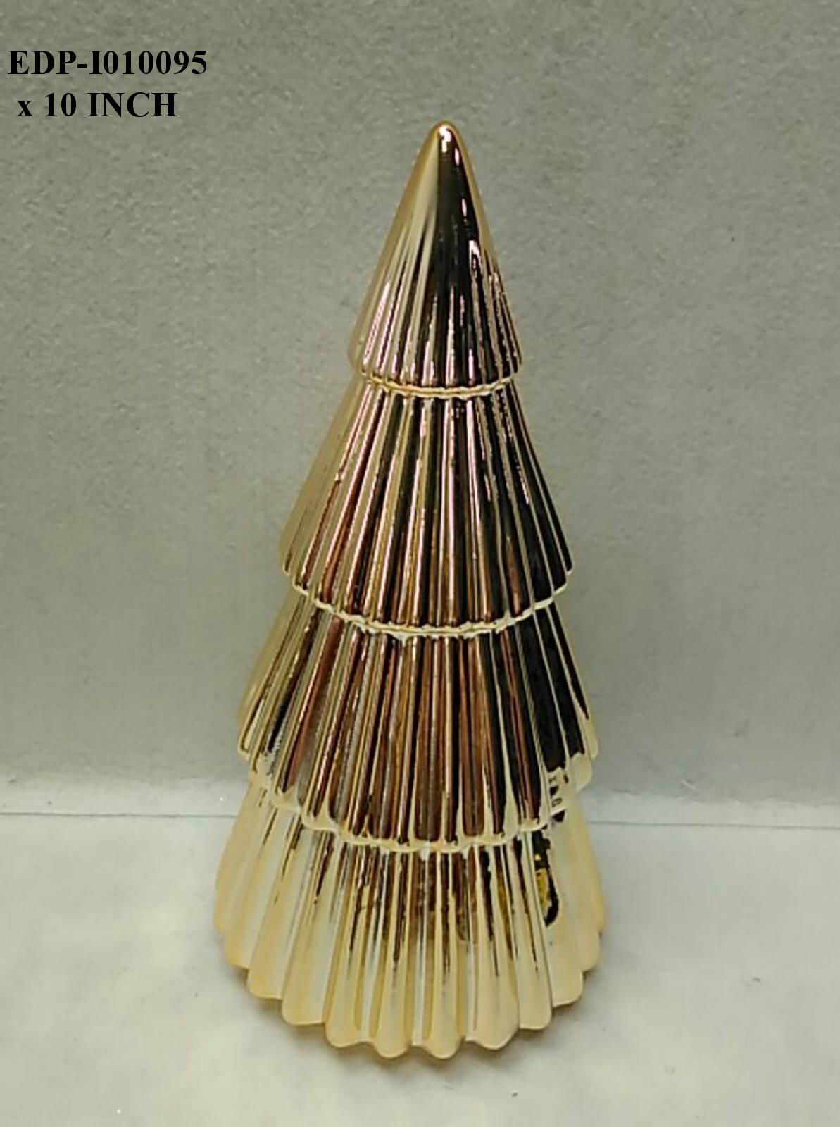 10" Ceramic Gold Electroplated Table Top Tree