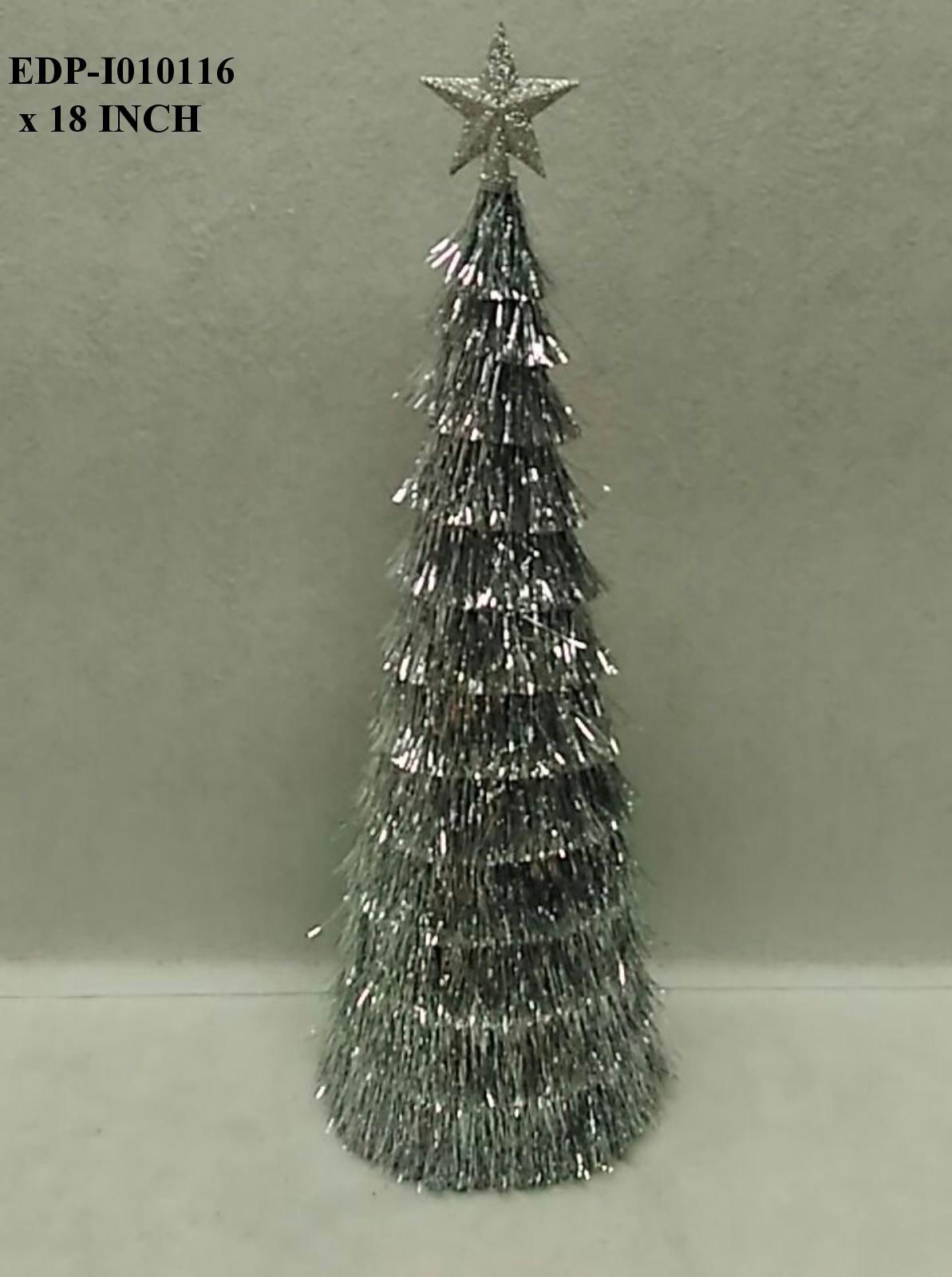 18.0" Silver Tinsel Tree