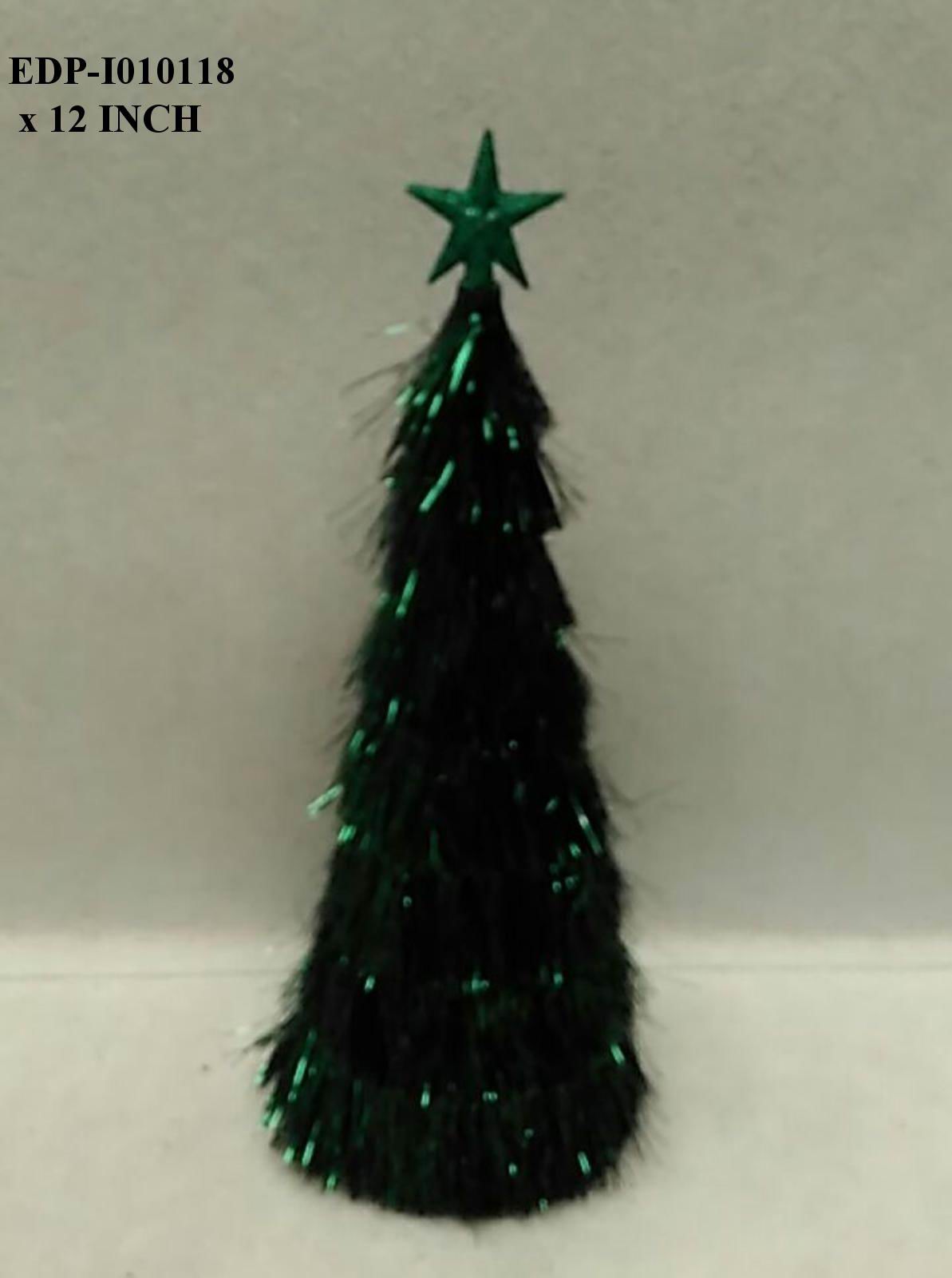 12.0" Green Tinsel Tree