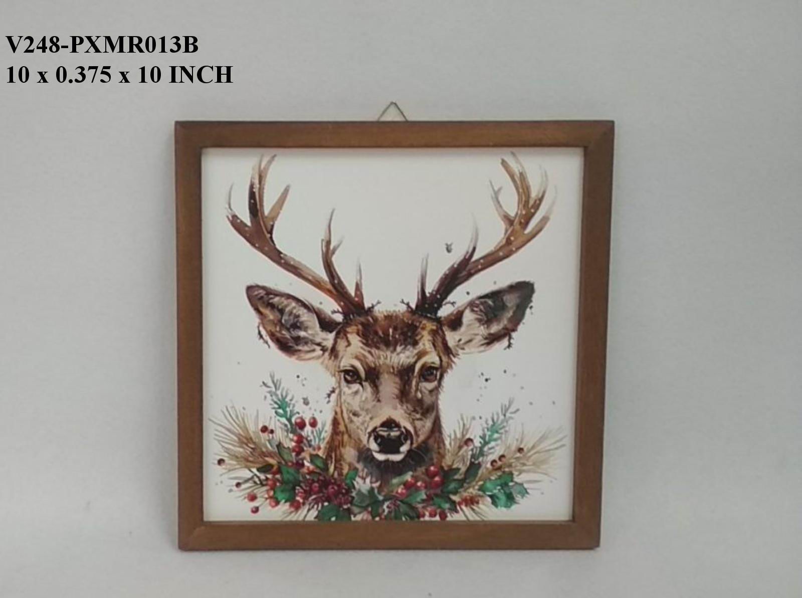 10.0" Wooden Frame with Deer Head