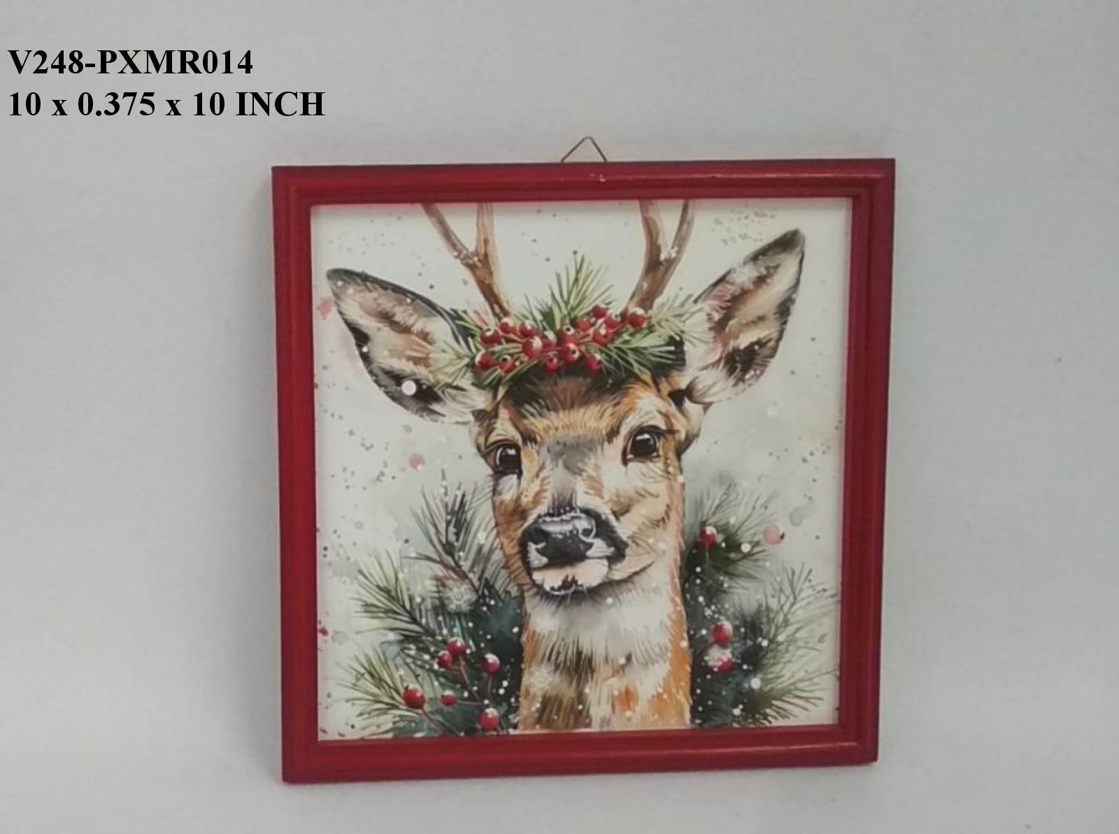 10.0" Wooden Frame with Deer Head