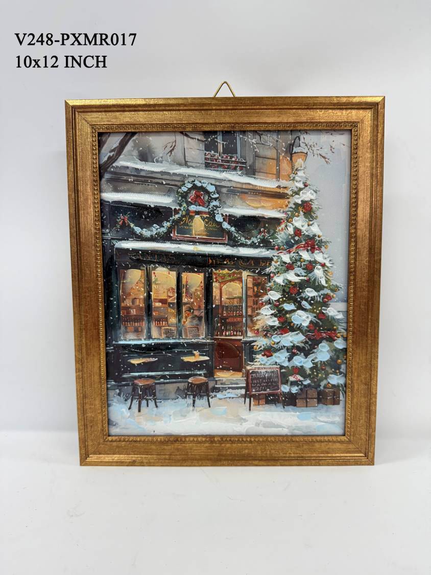 10" Wooden Frame Christmas Wall Decor