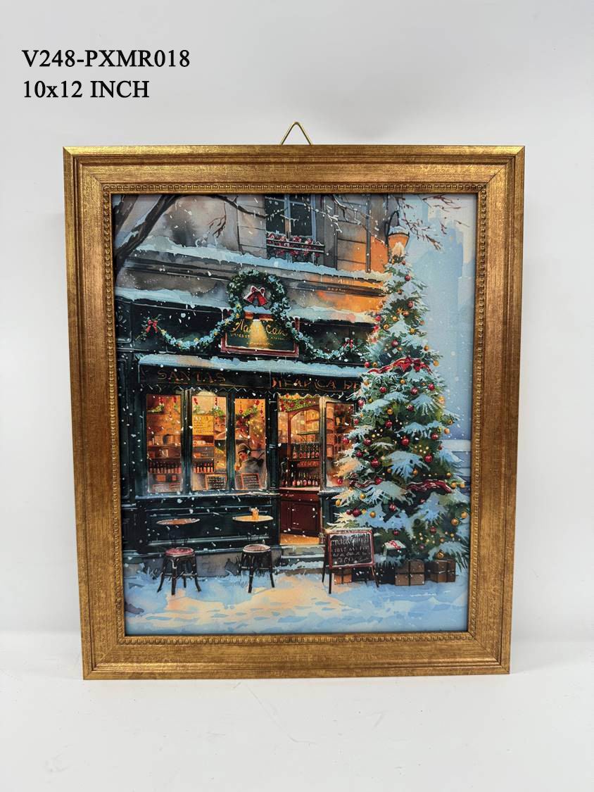 10" Wooden Frame Christmas Wall Decor