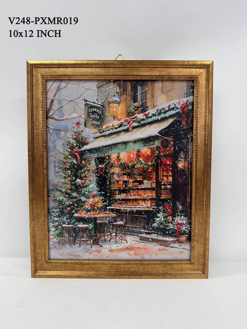 10" Wooden Frame Christmas Wall Decor