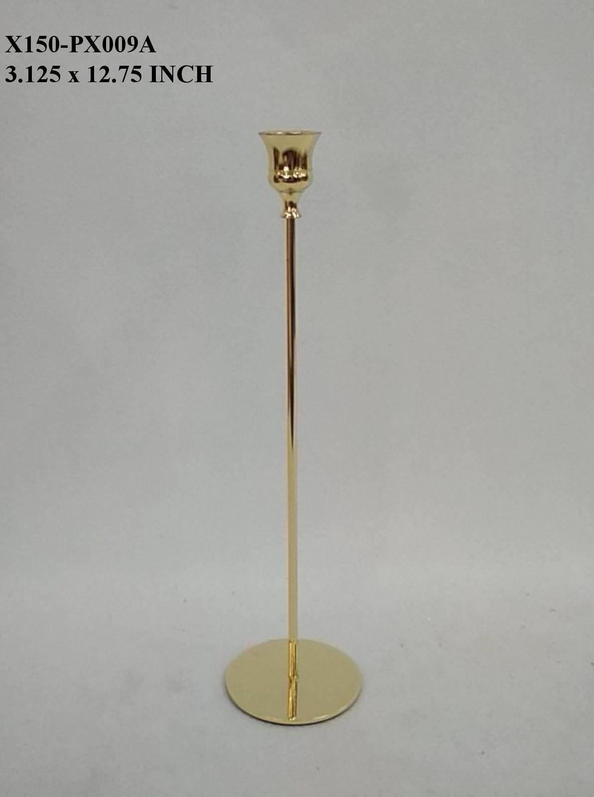 12.75" Gold Candle Holder