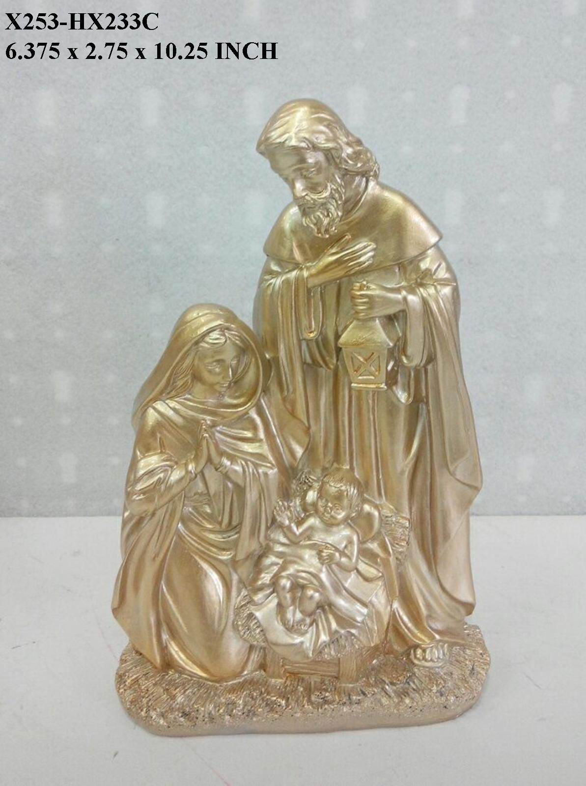 10.25" Gold Tabletop Holy Family