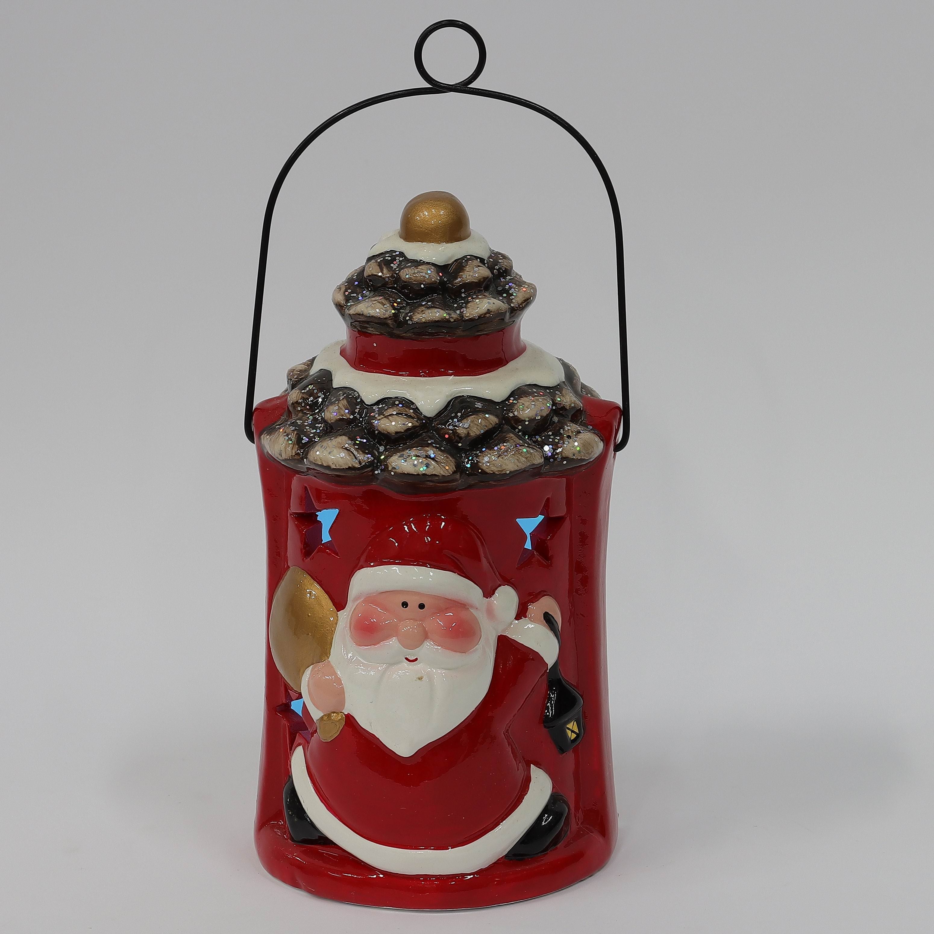 6 X 3.25 X 3.25"H SANTA CONTAINER DECOR