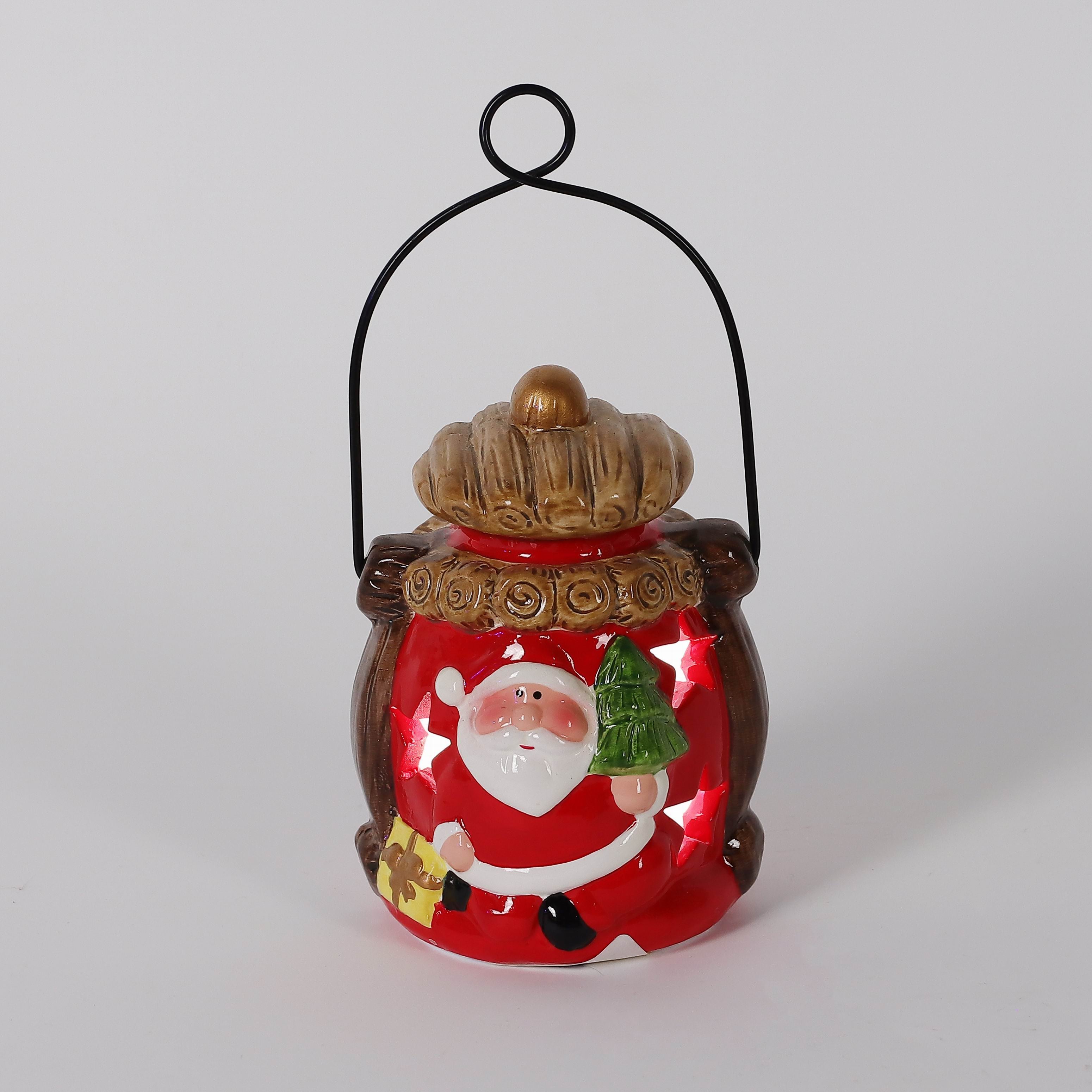 2.5 X 3.5"H SANTA CONTAINER DECOR