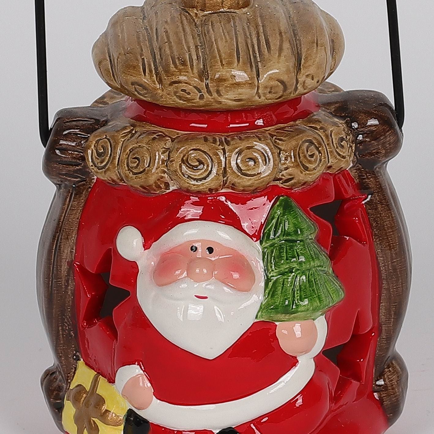 2.5 X 3.5"H SANTA CONTAINER DECOR