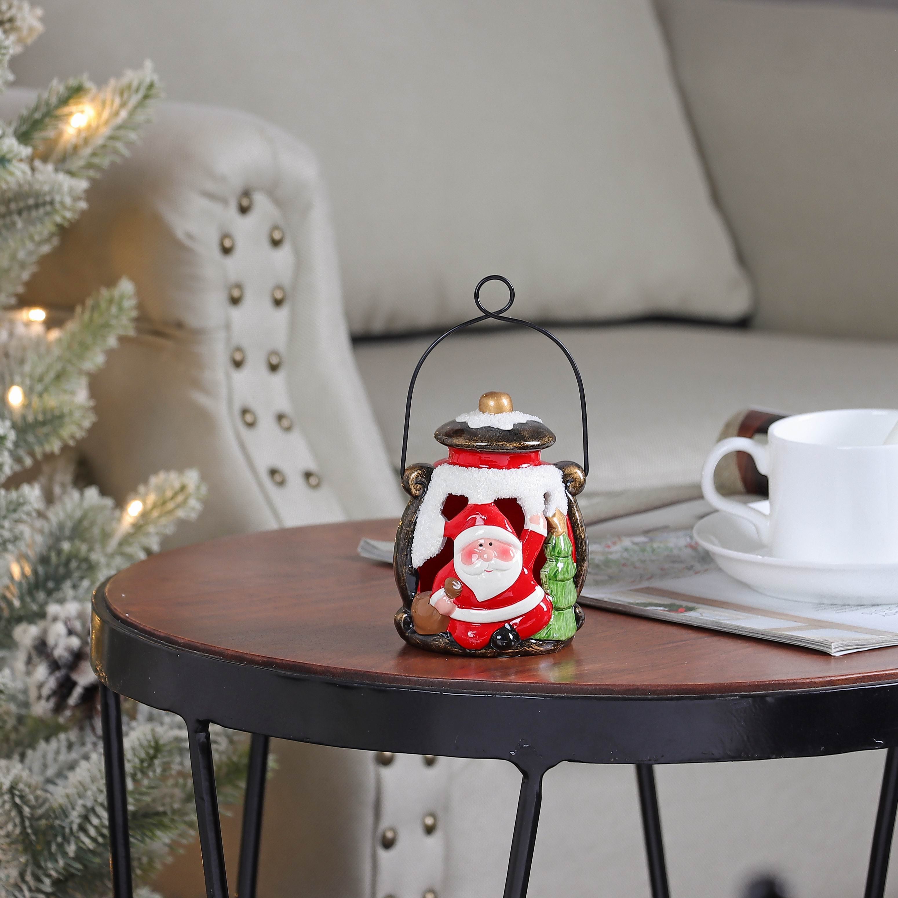 3 X 4"H SANTA CONTAINER DECOR