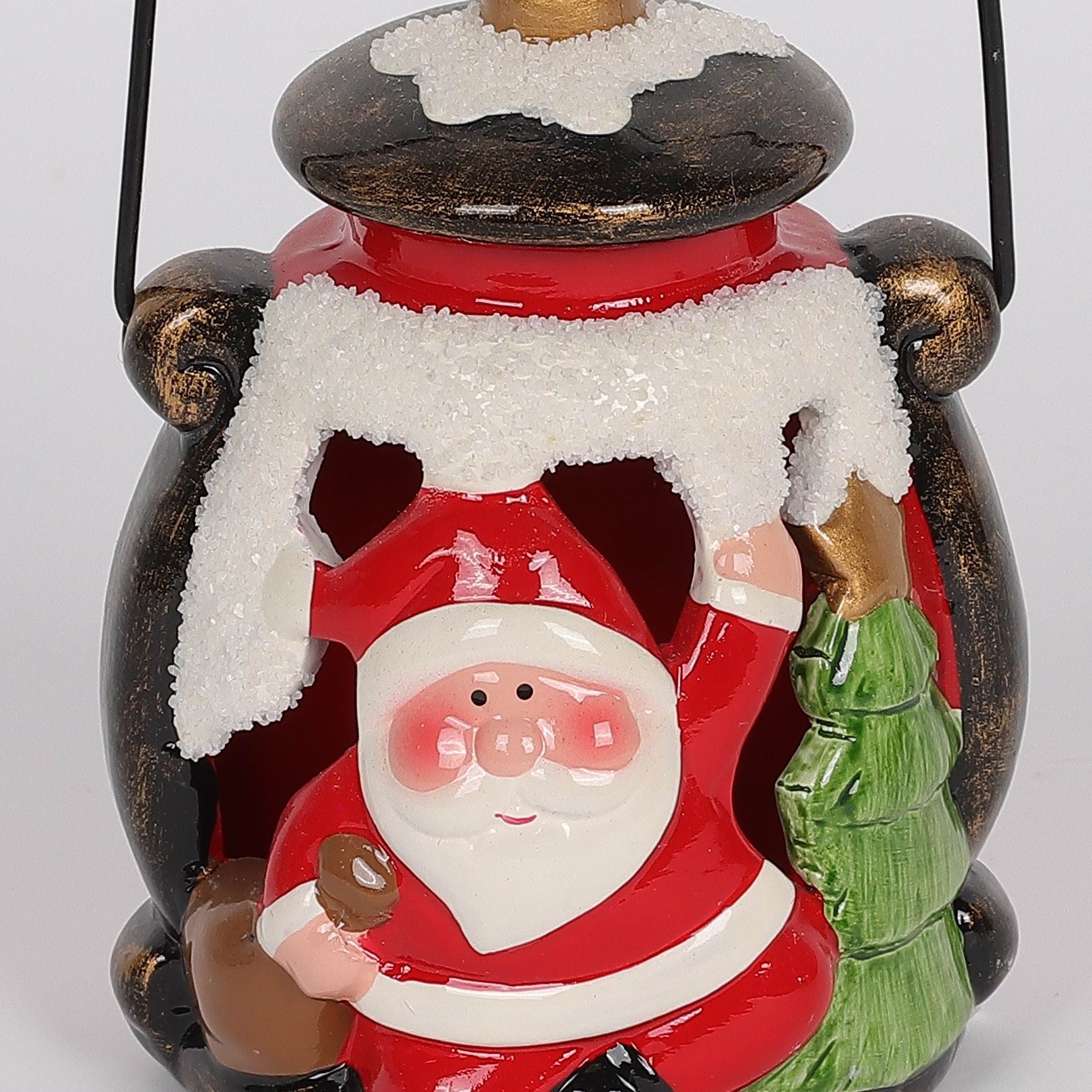 3 X 4"H SANTA CONTAINER DECOR