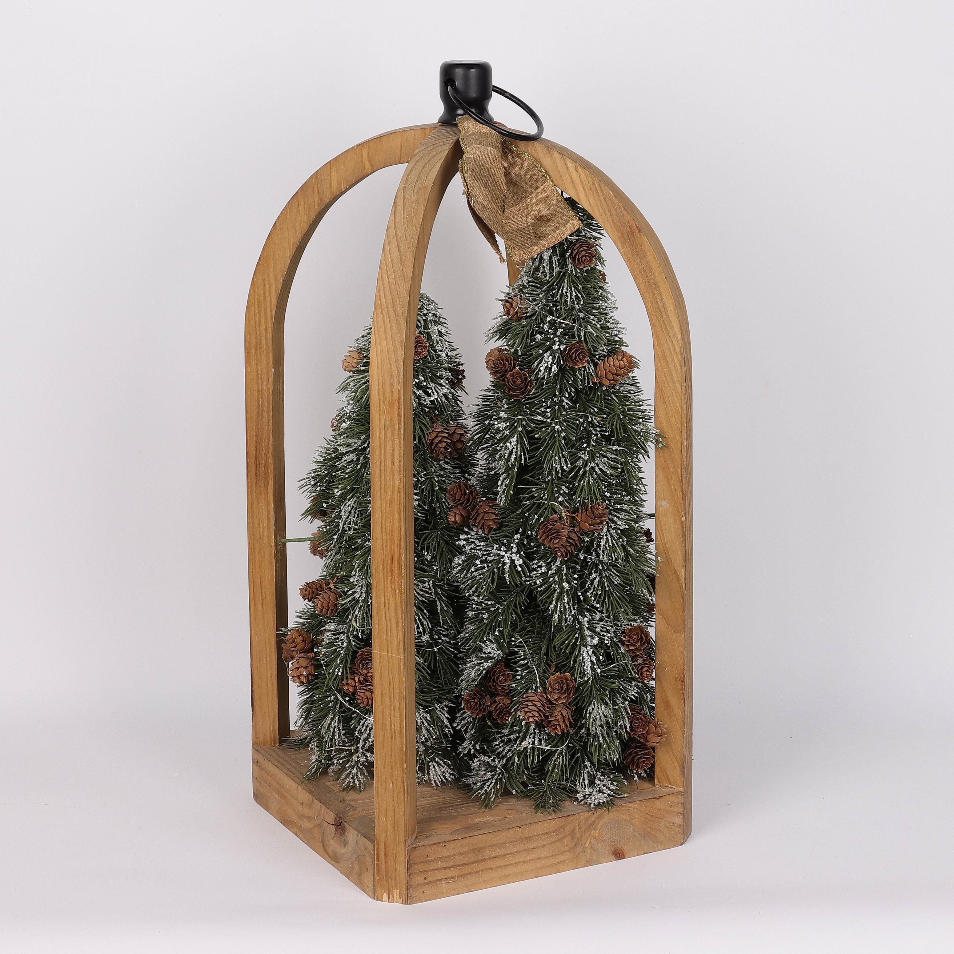 27"H TREE LANTERN DECOR