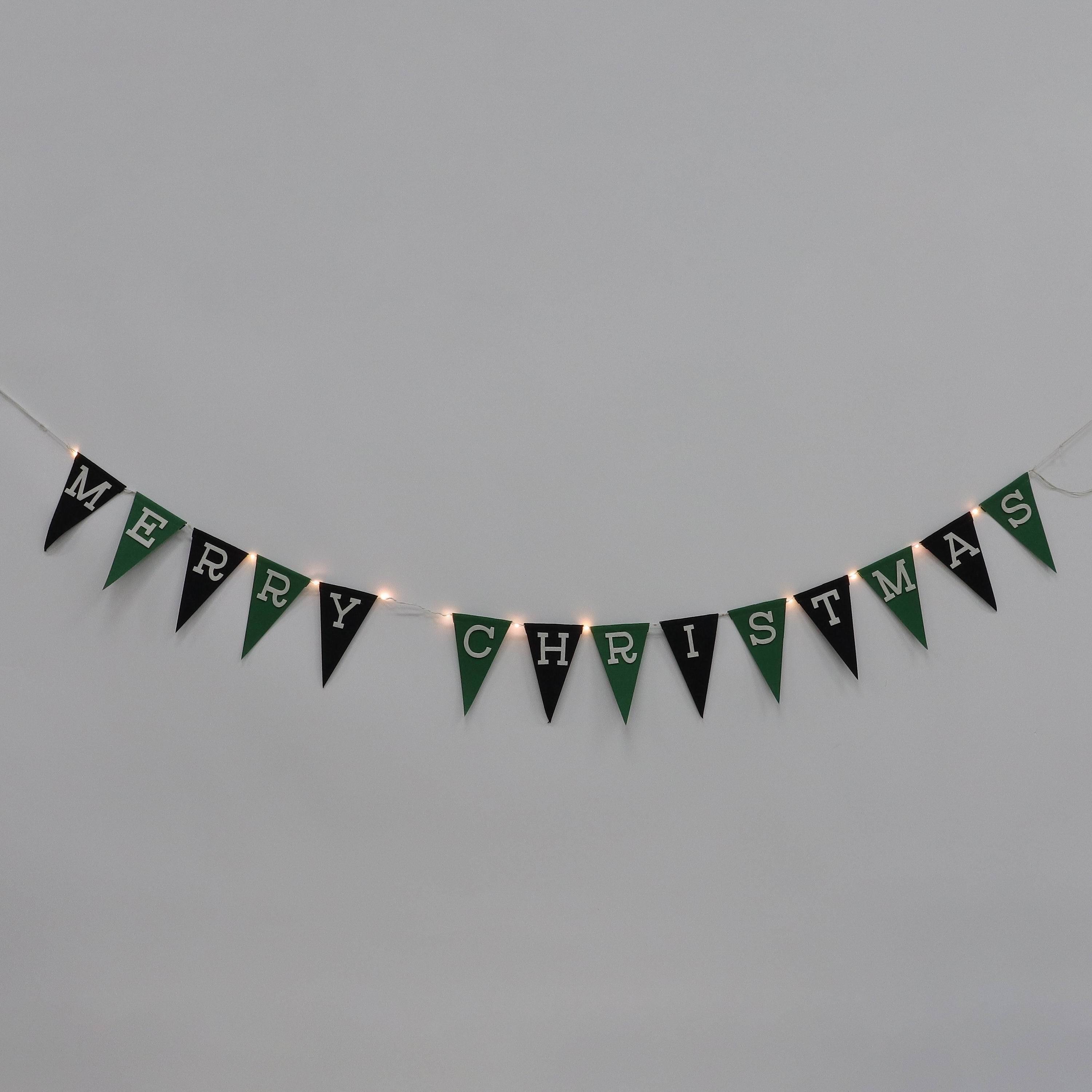 "Merry Christmas" Felt textured garland