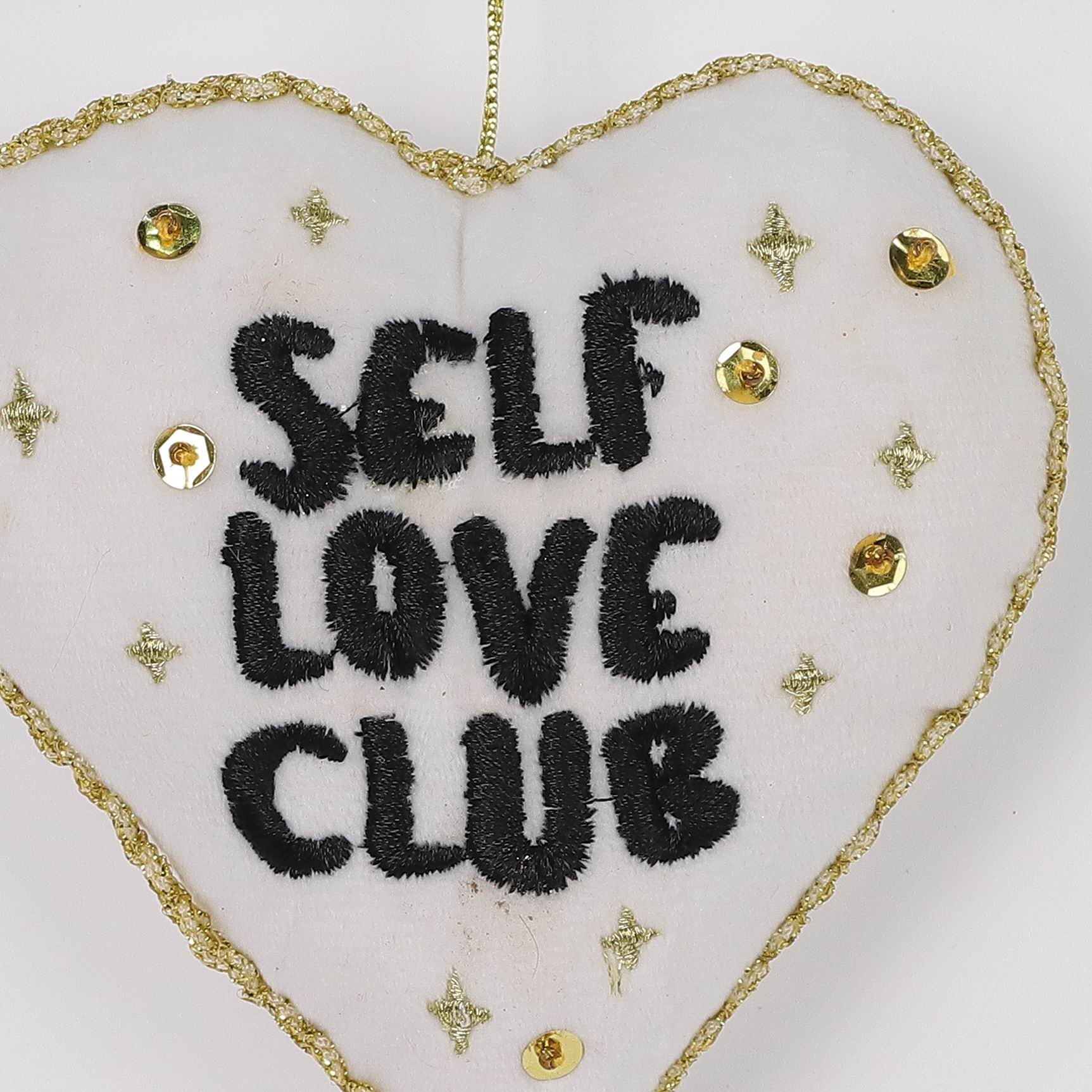 "Self love club" heart ornament