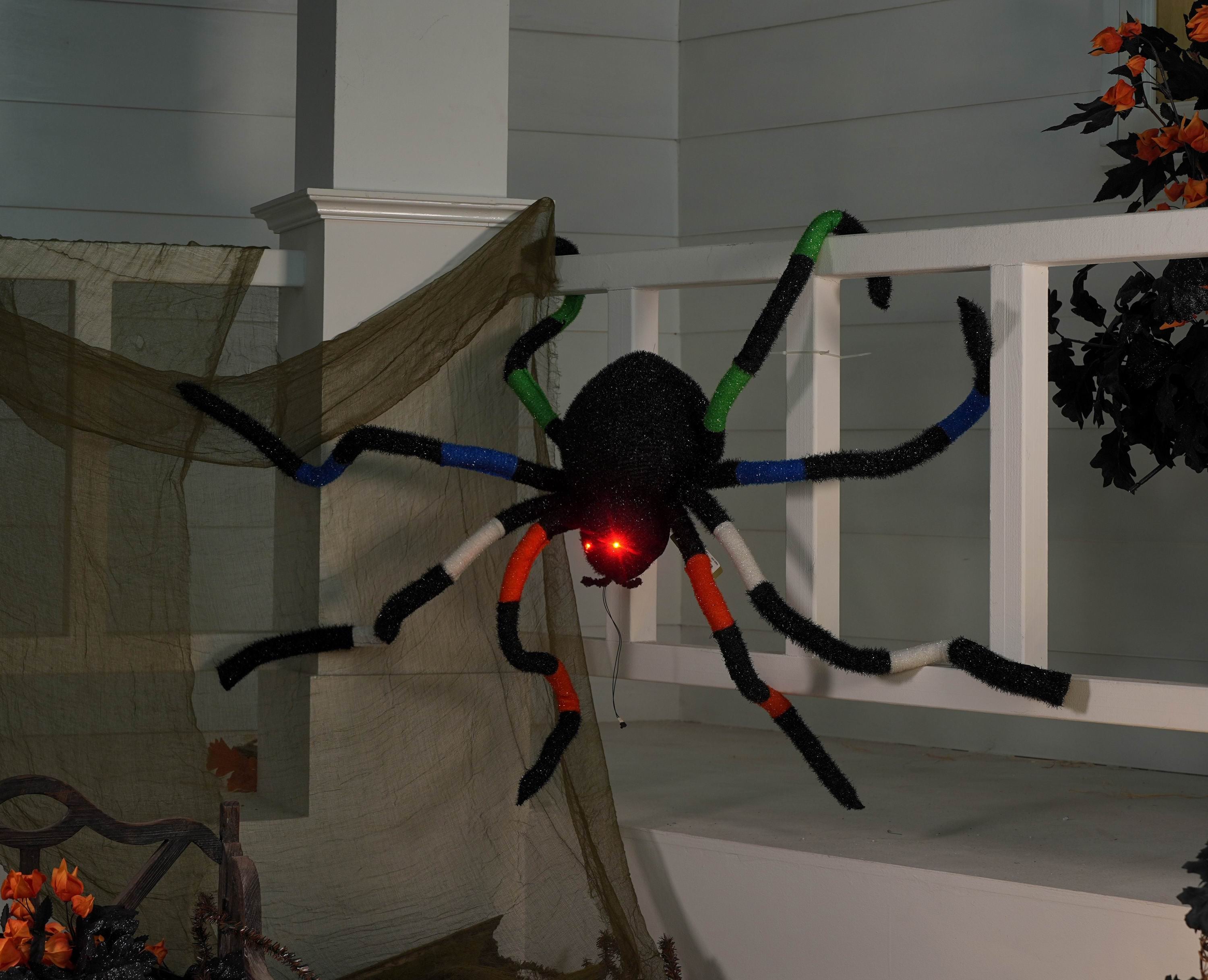 11.5" Halloween Black/ Orange Spider