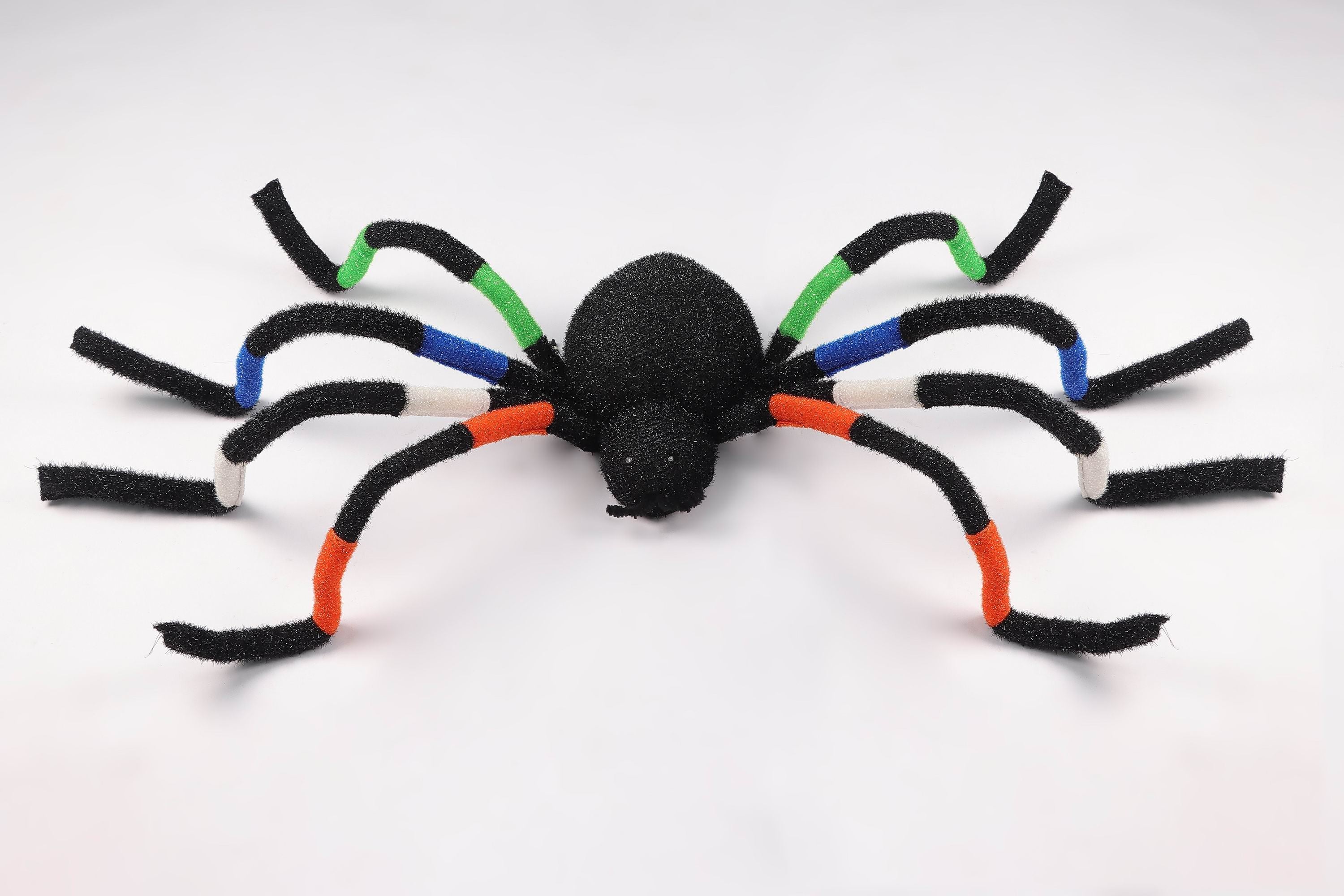 11.5" Halloween Black/ Orange Spider