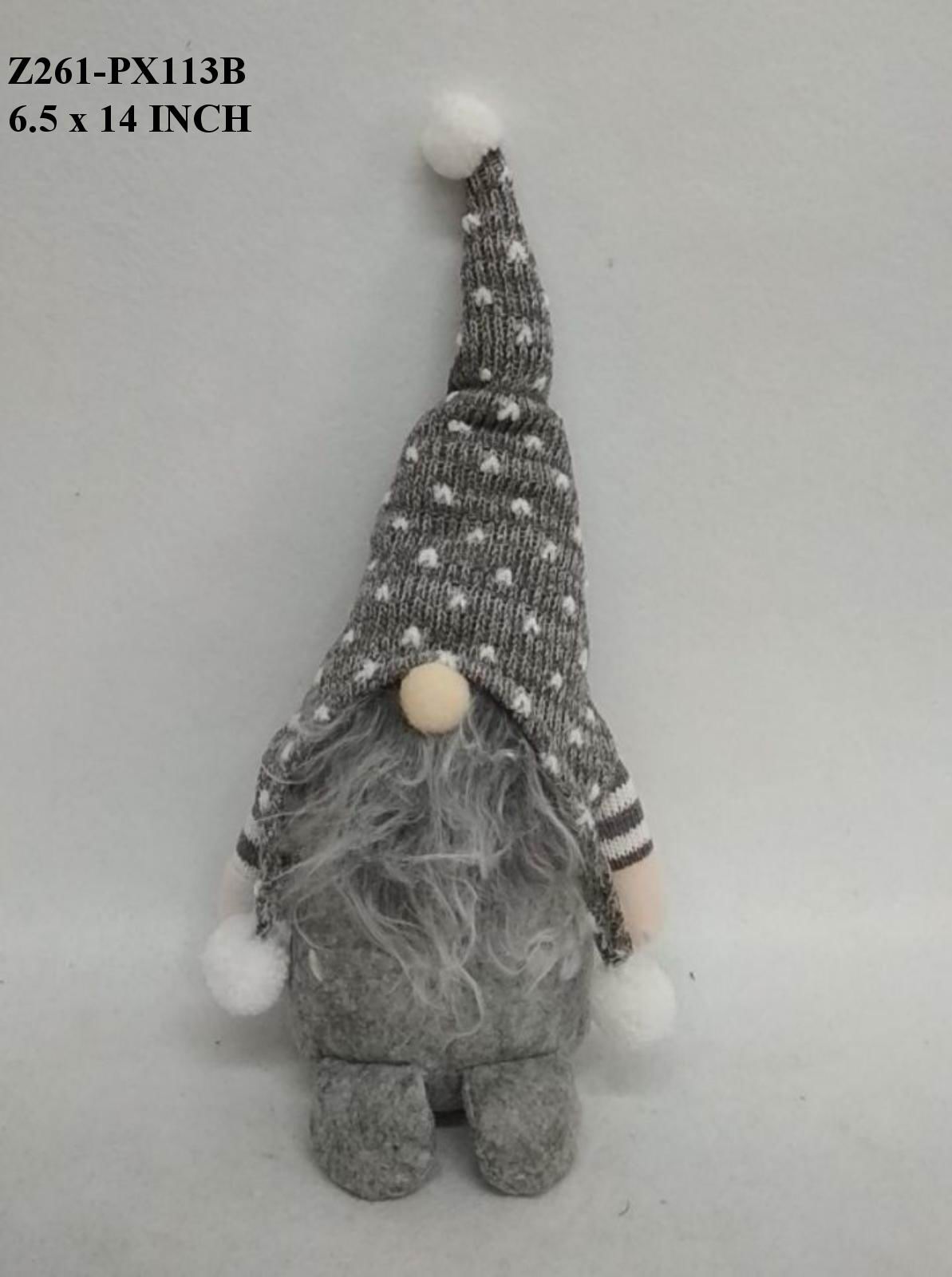 13" Sitting Grey Gnome