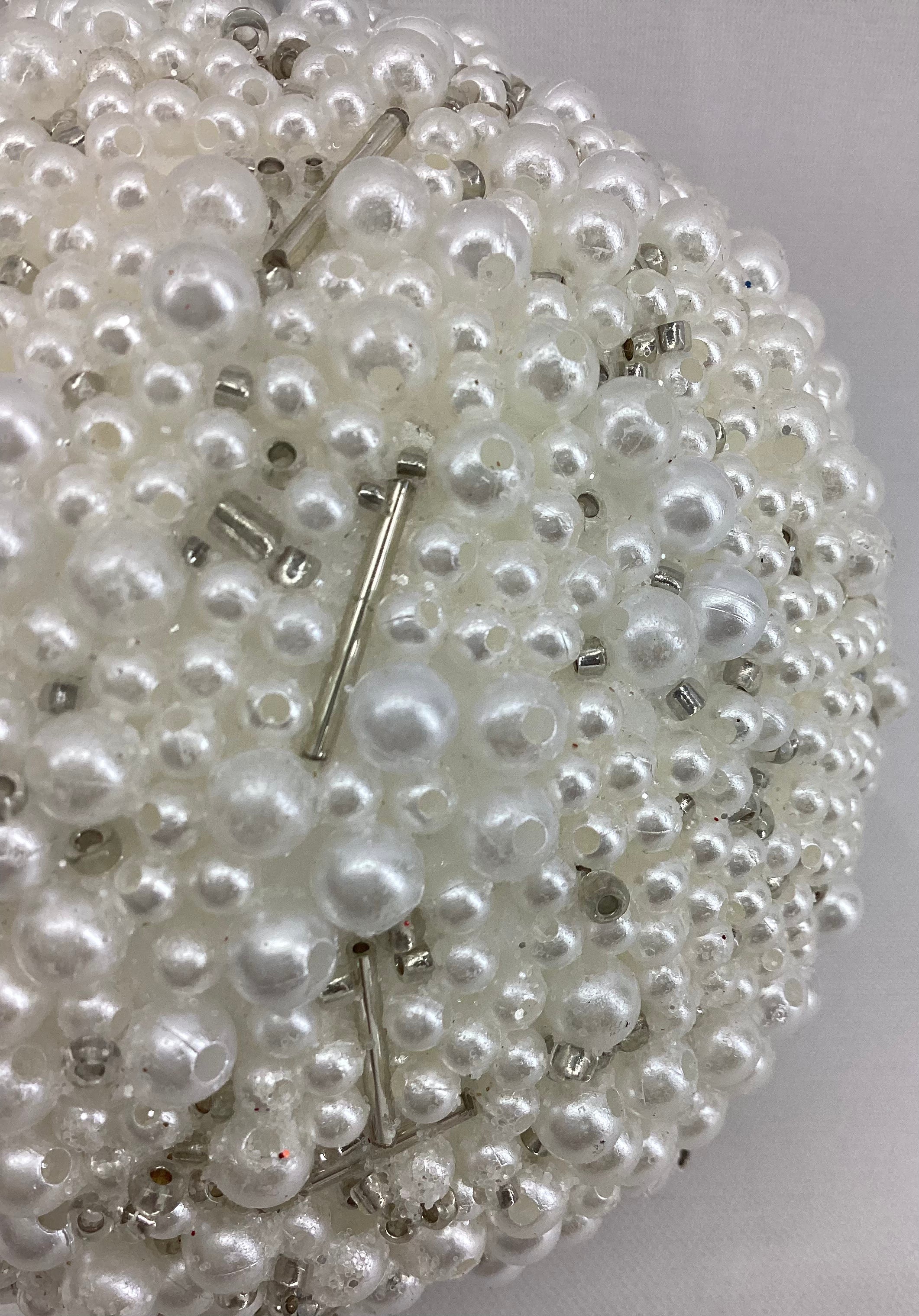 4.5" Dia. Silver Pearl Ornament