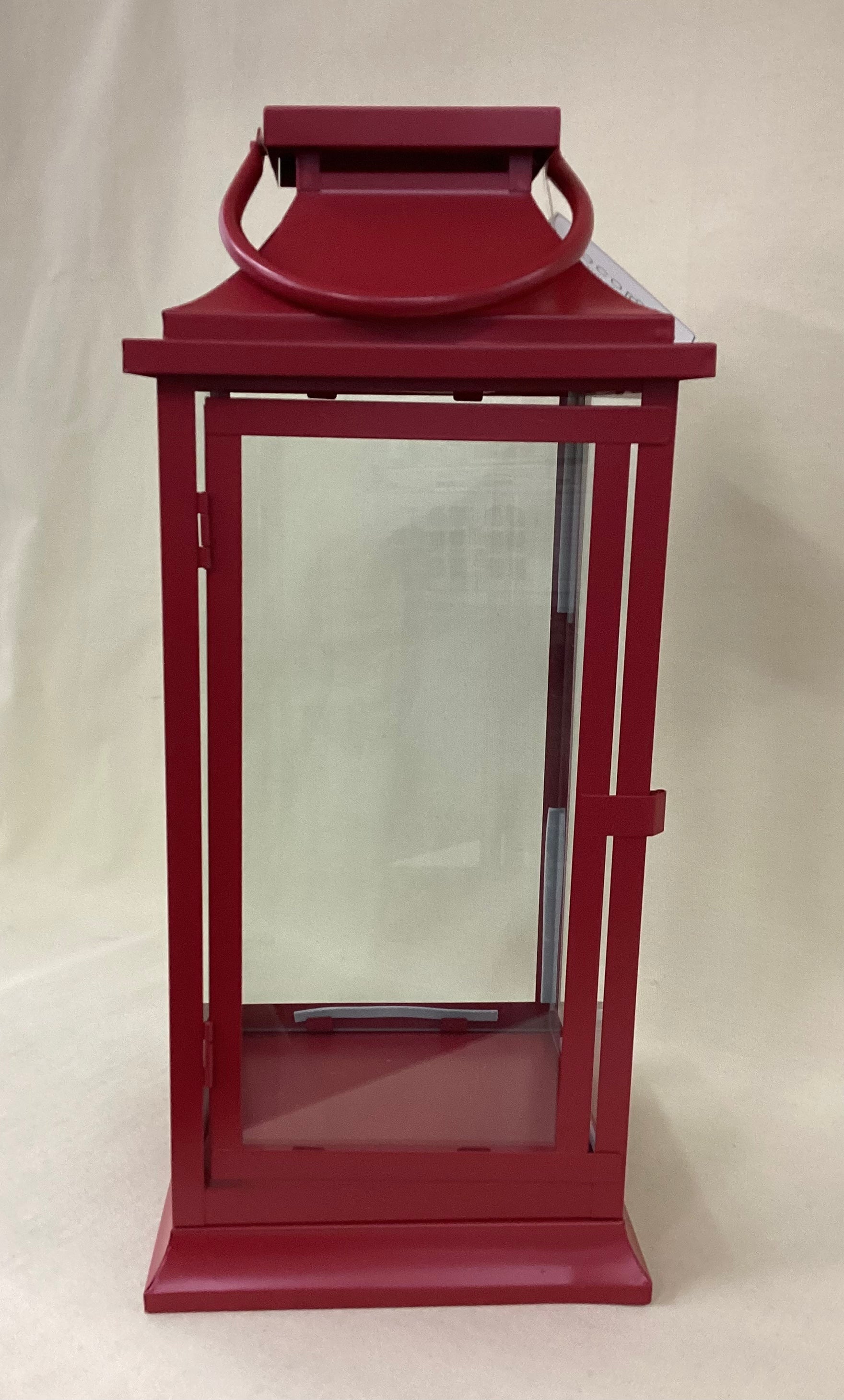 12" Decorative Metal Lantern Red - Wondershop