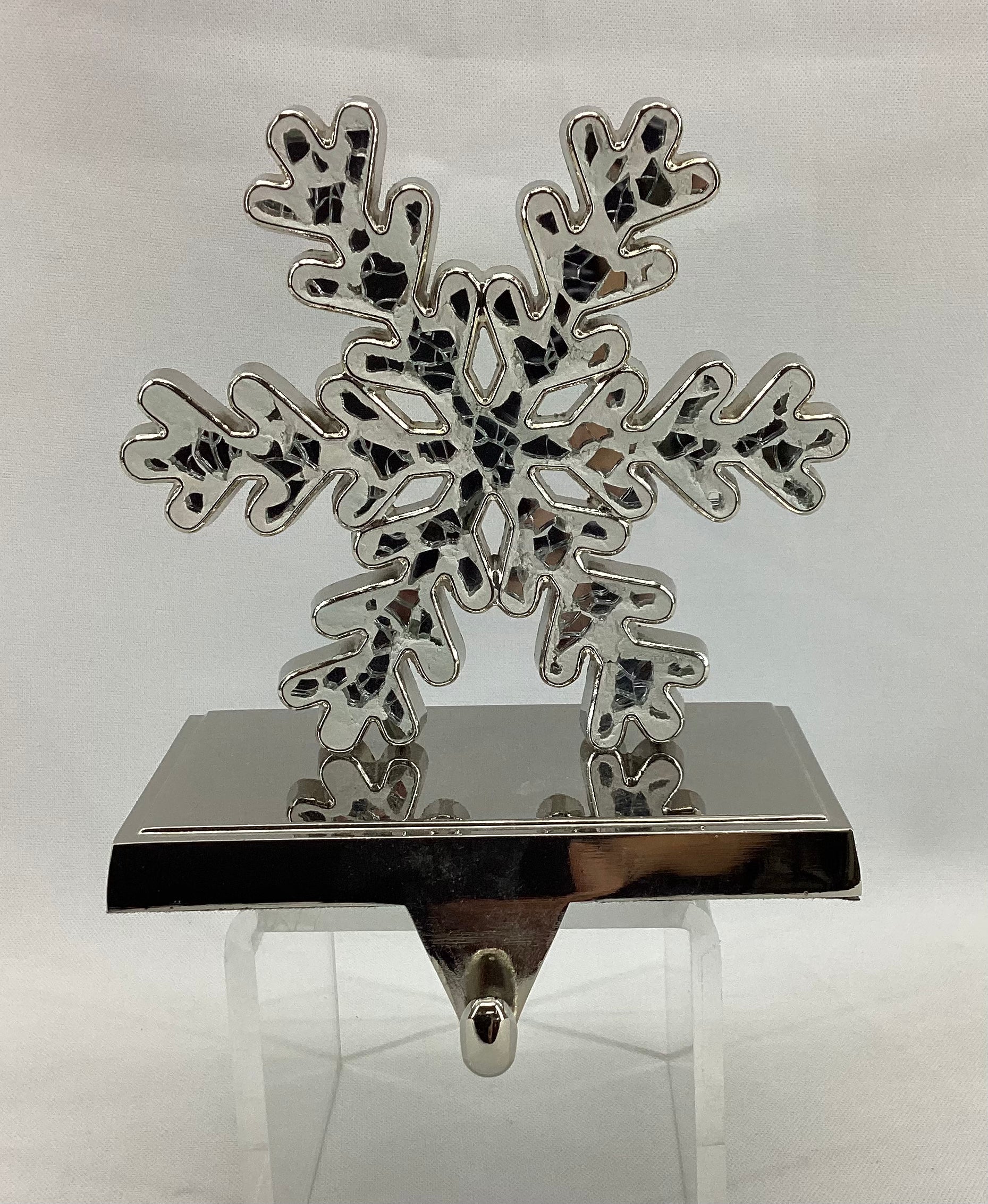 5"X3.5"X6" Snowflake Mosaic Stocking Holder