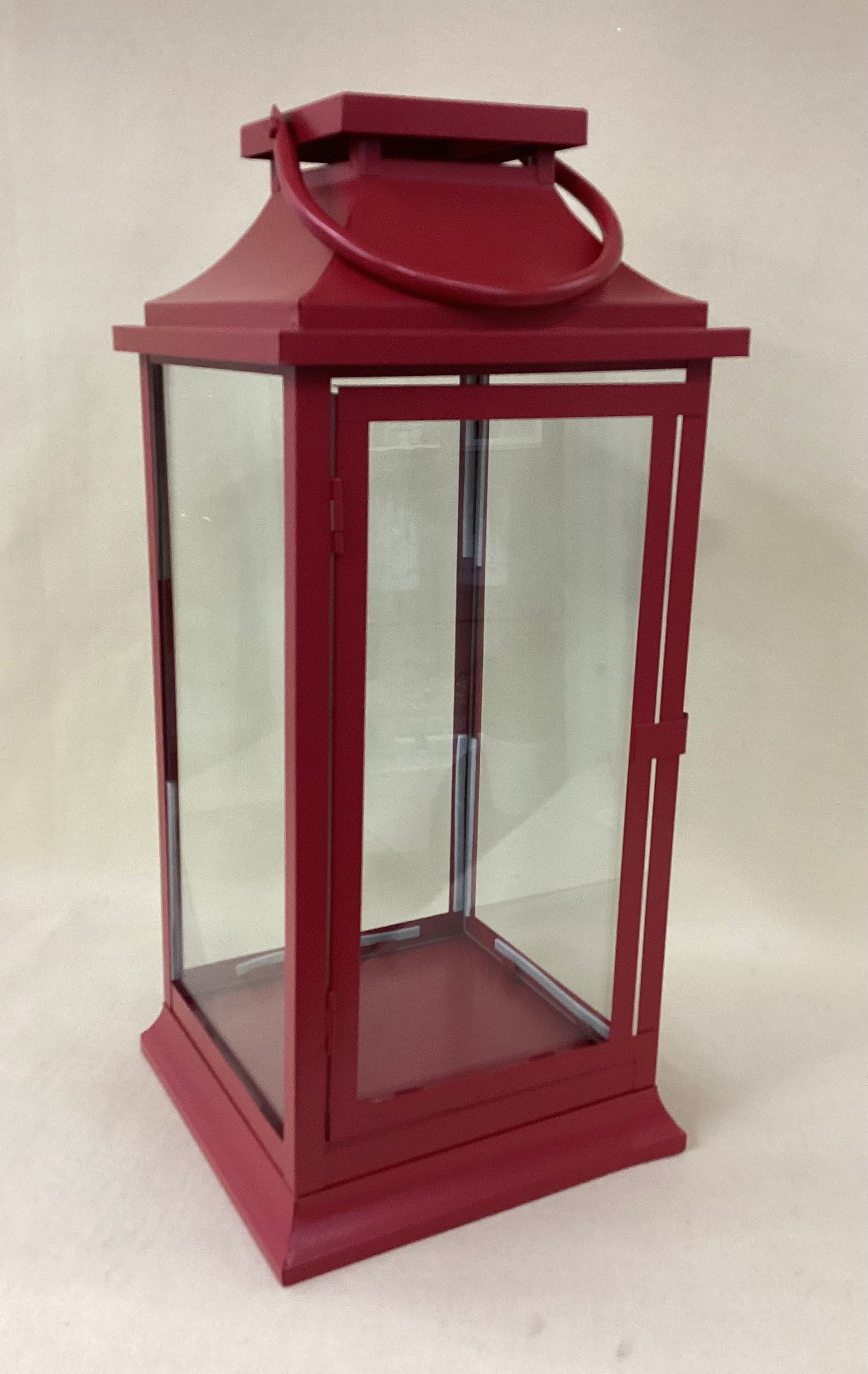 12" Decorative Metal Lantern Red - Wondershop