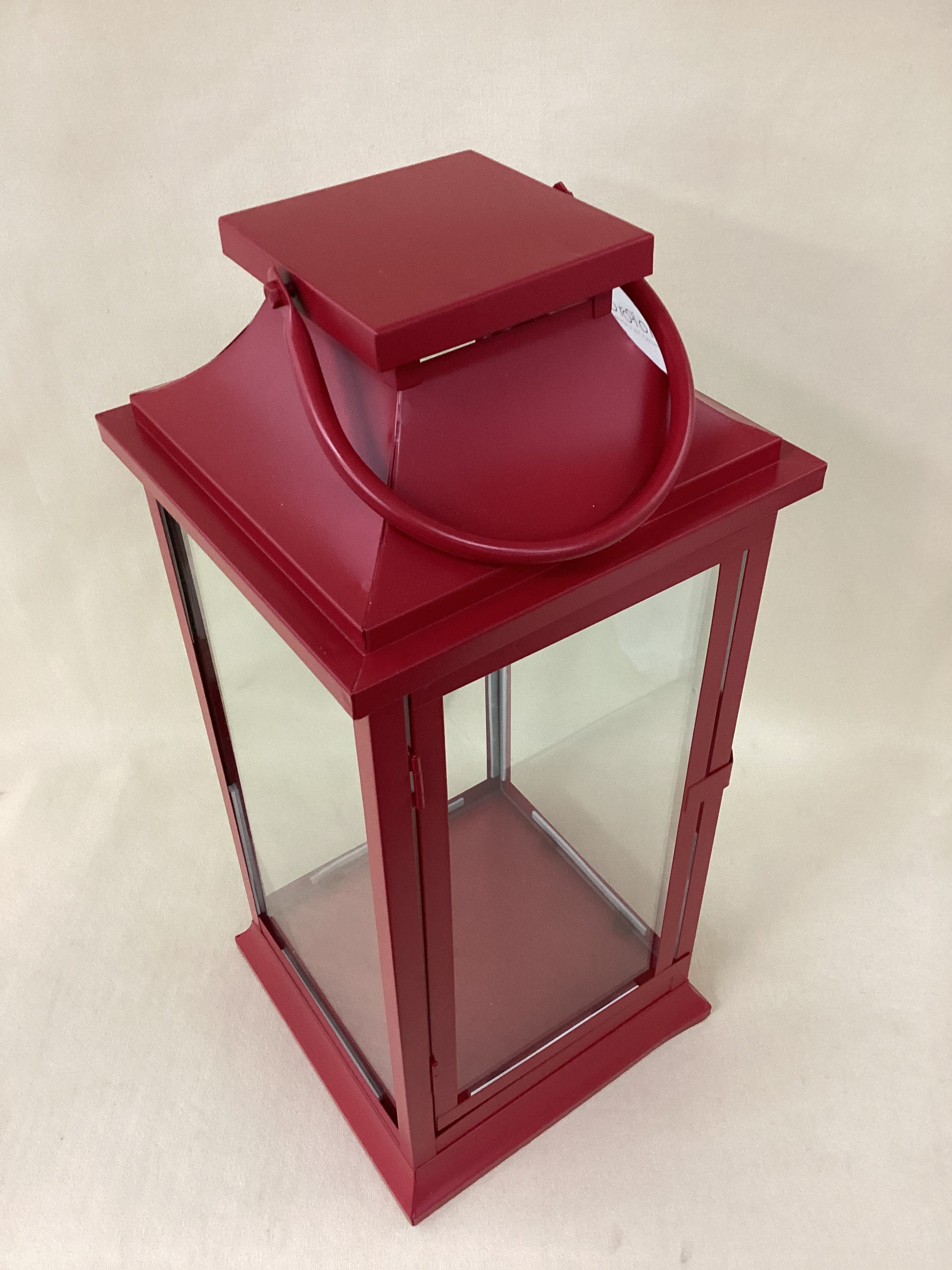 12" Decorative Metal Lantern Red - Wondershop