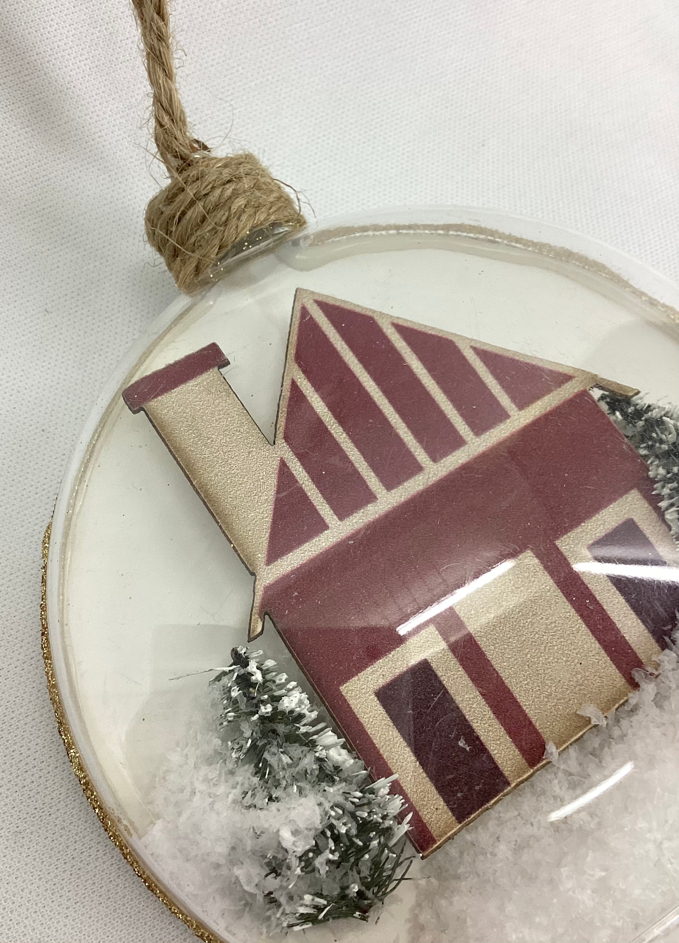 4" diameter Farmhouse Ball Ornament