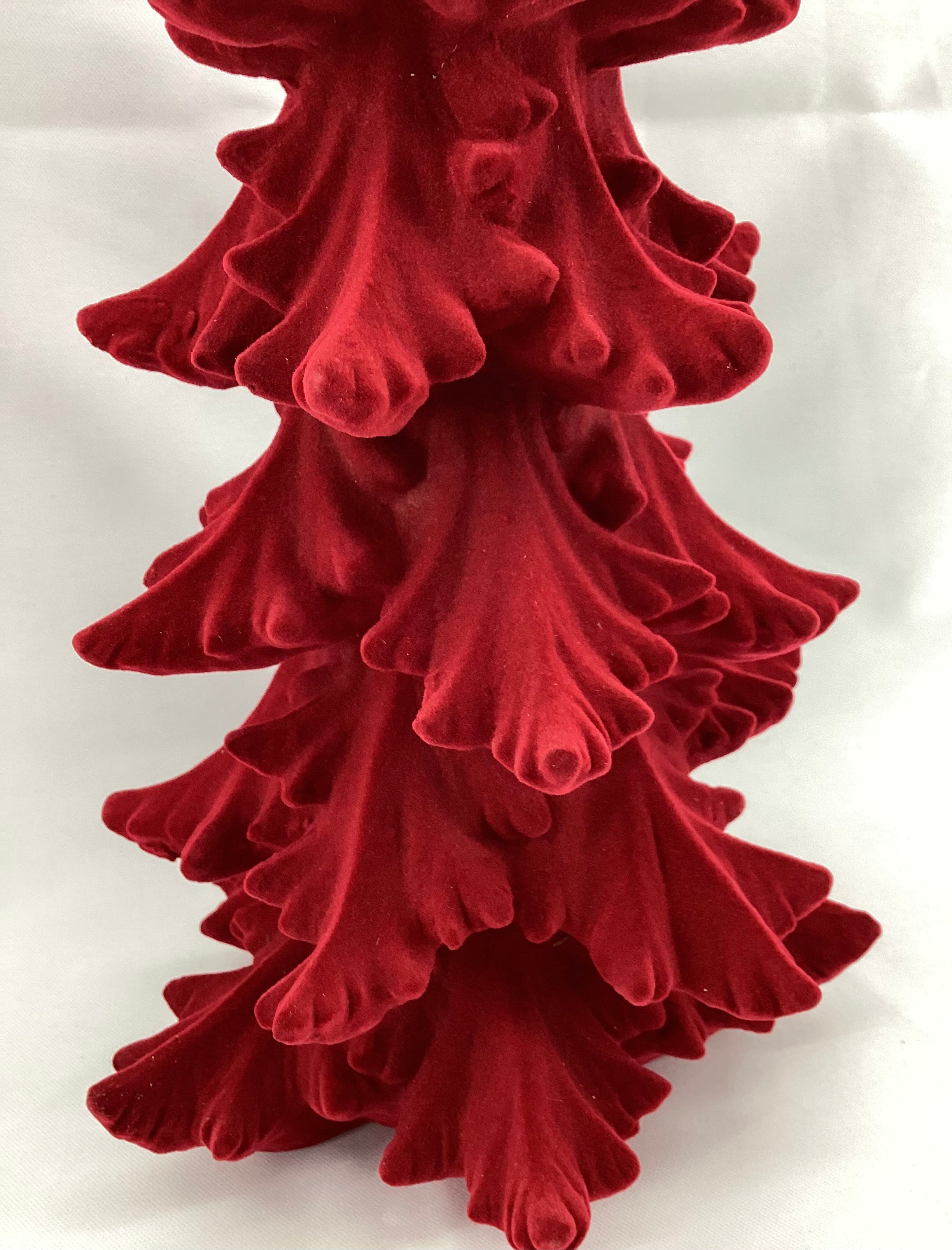 15.5" Height Red Resin Tree
