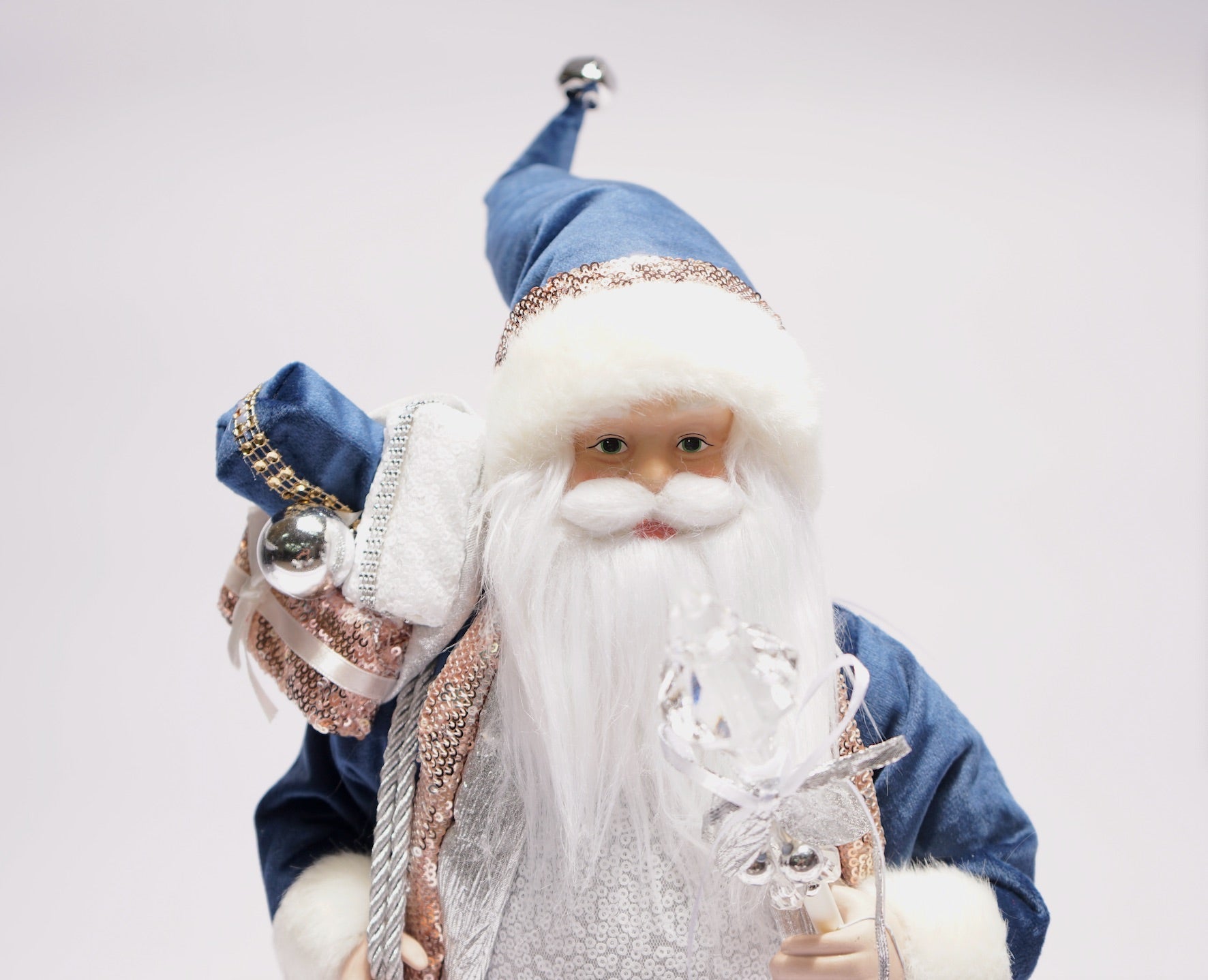 18" Royal Blue Santa With Crystal