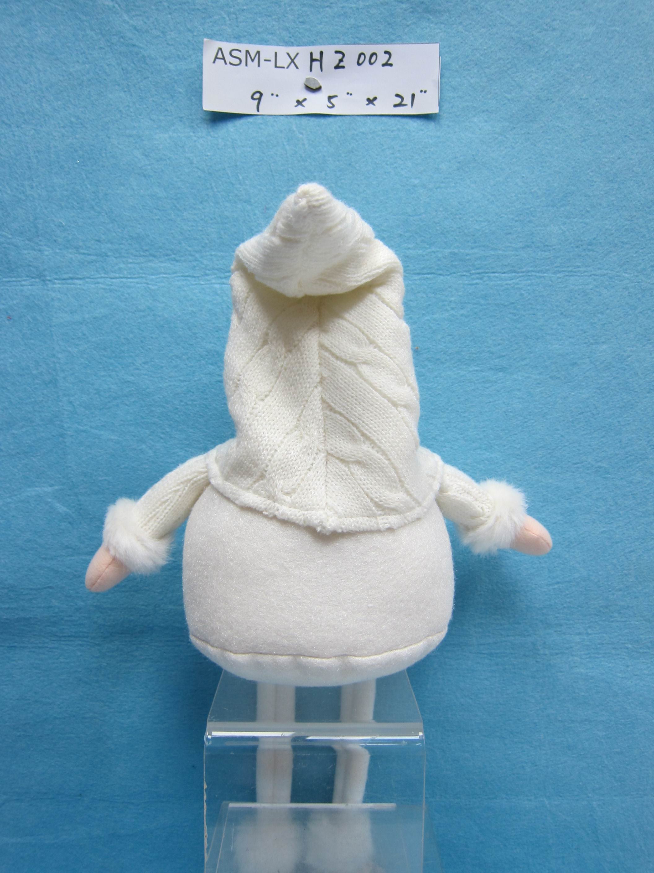 21" White Fabric Shelf Sitter Gnome