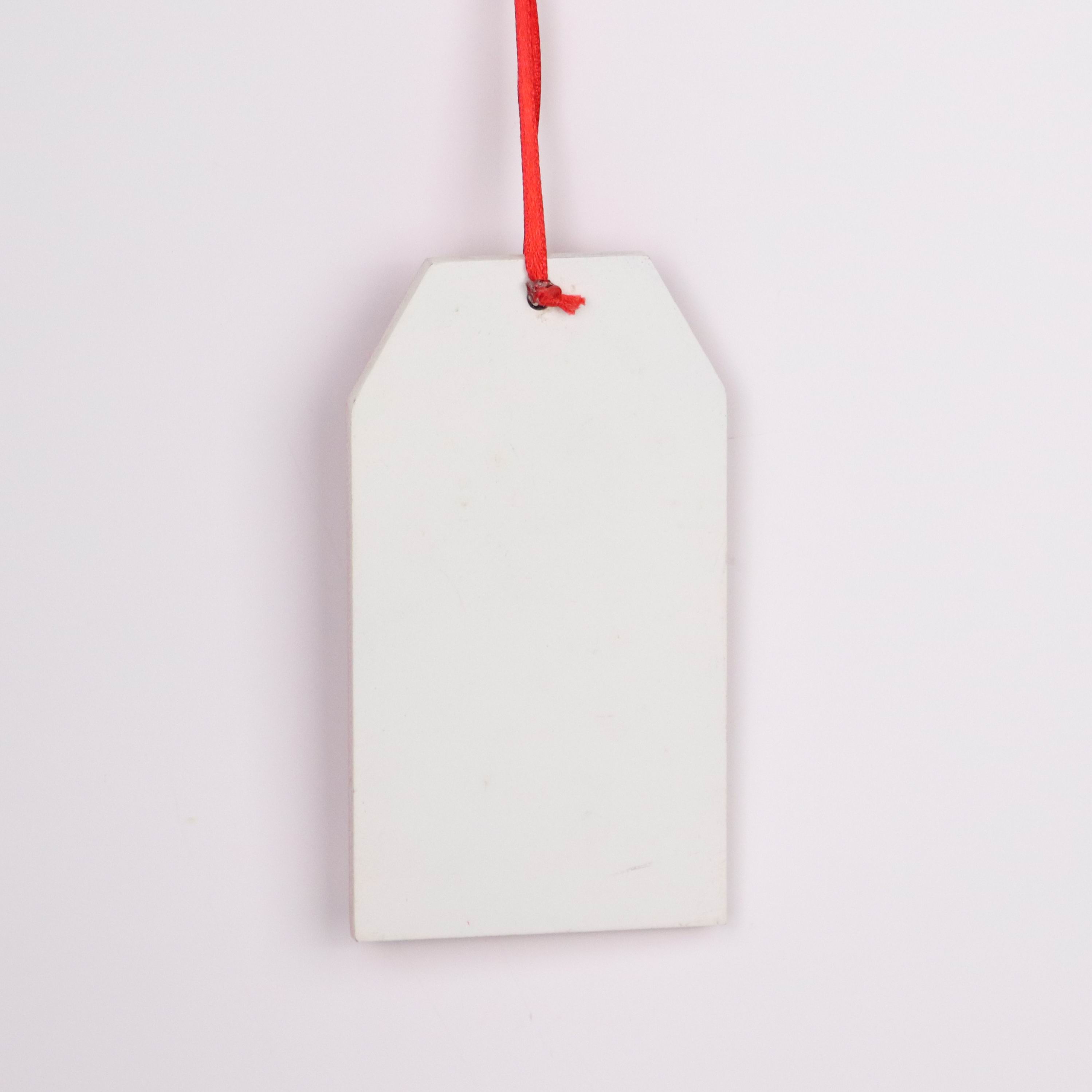 "Holly Jolly" tag ornament