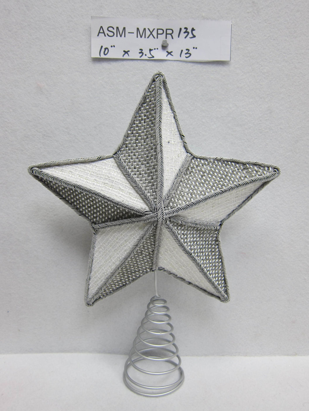 13"H. Silver Star Treetopper