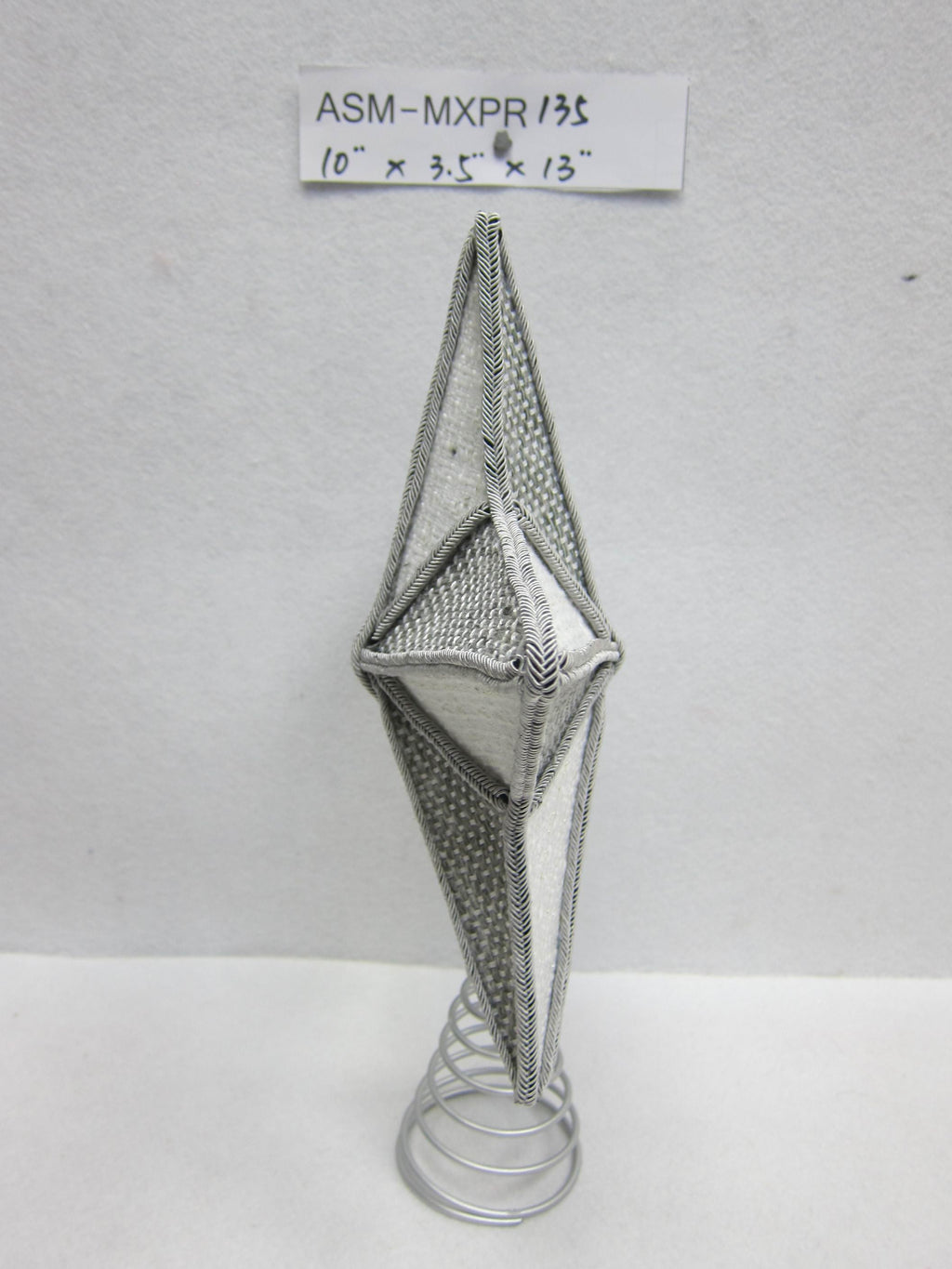 13"H. Silver Star Treetopper