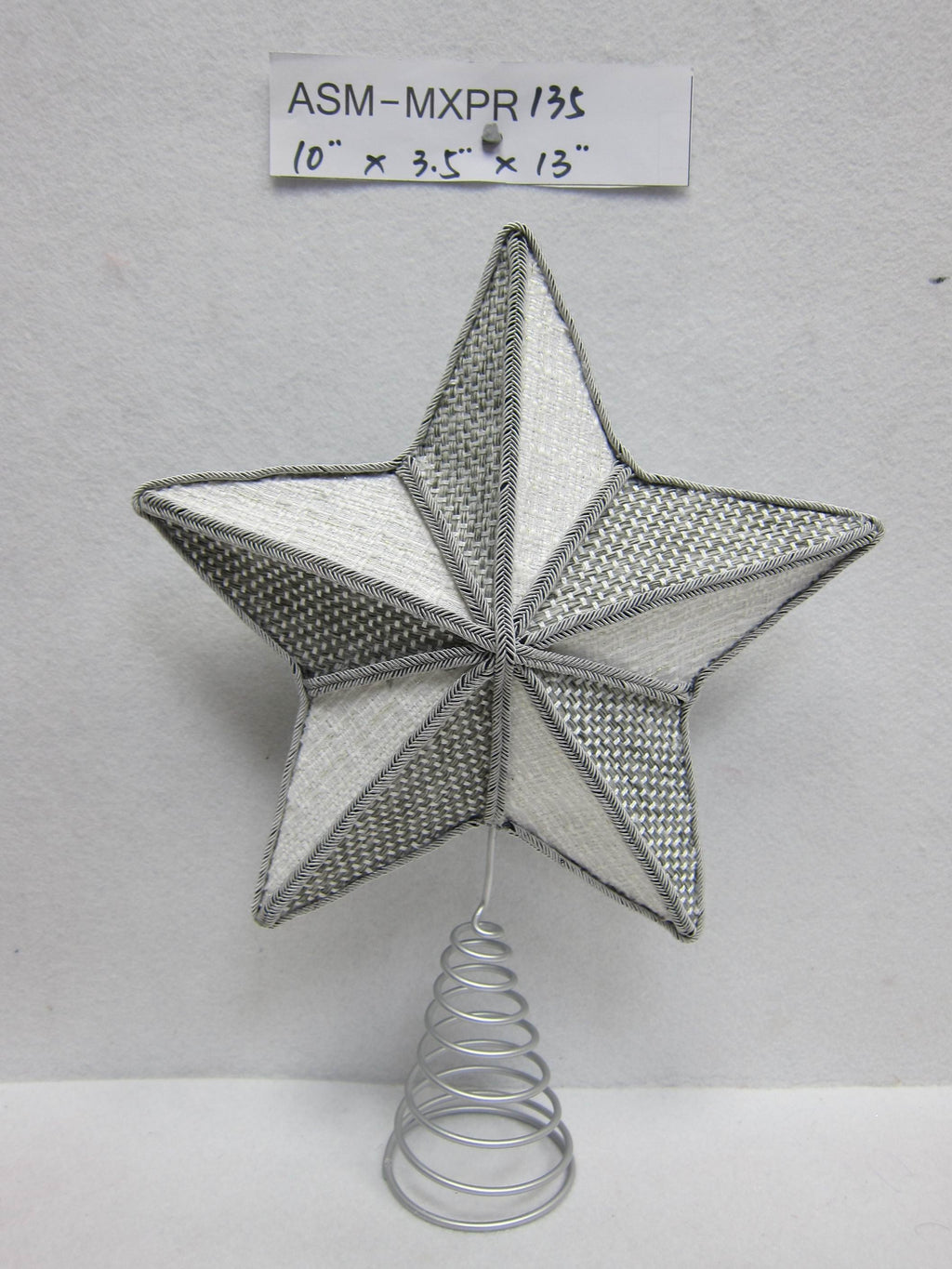 13"H. Silver Star Treetopper