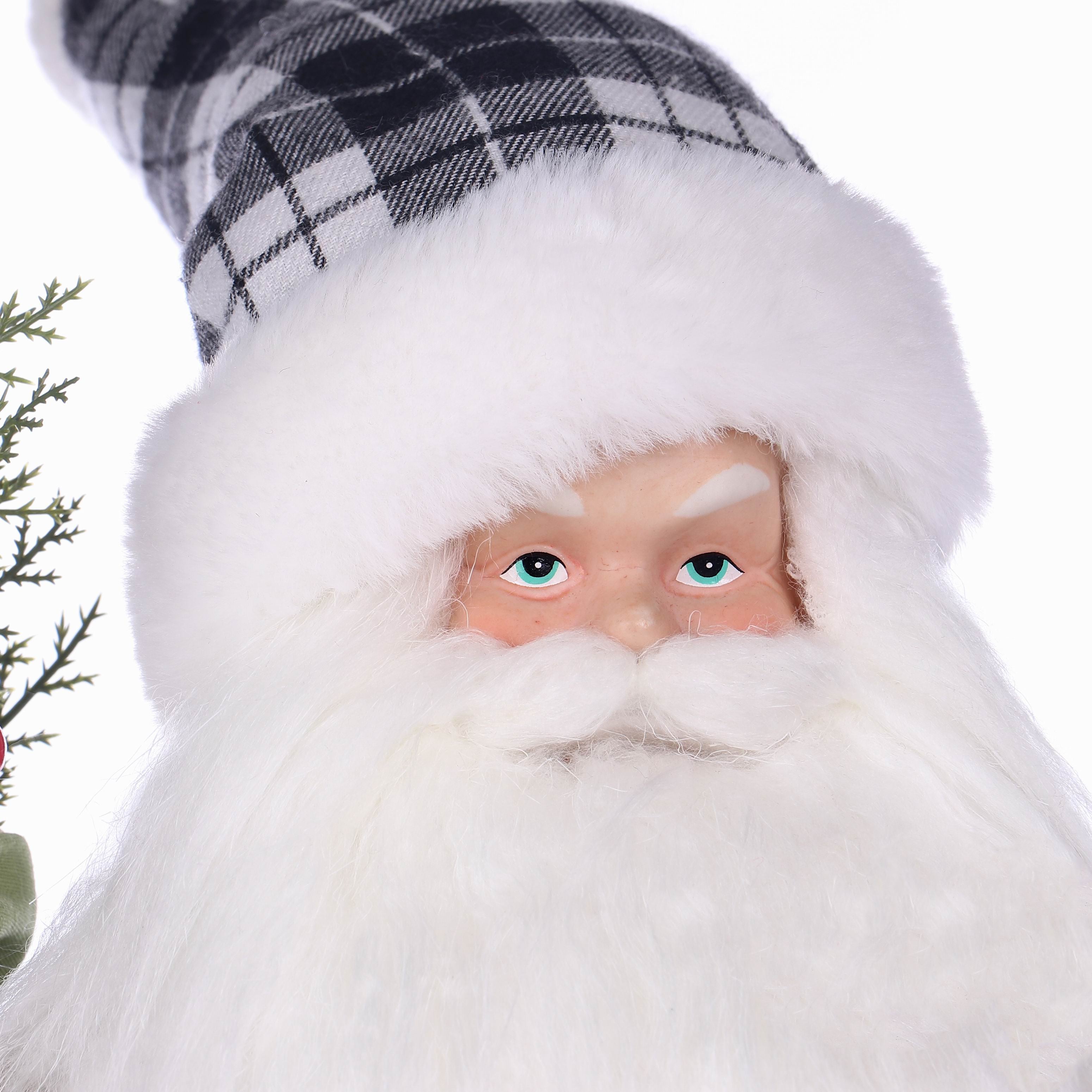 7.5 X 10 X 18"H PLAIDS SANTA SUITS SANTA