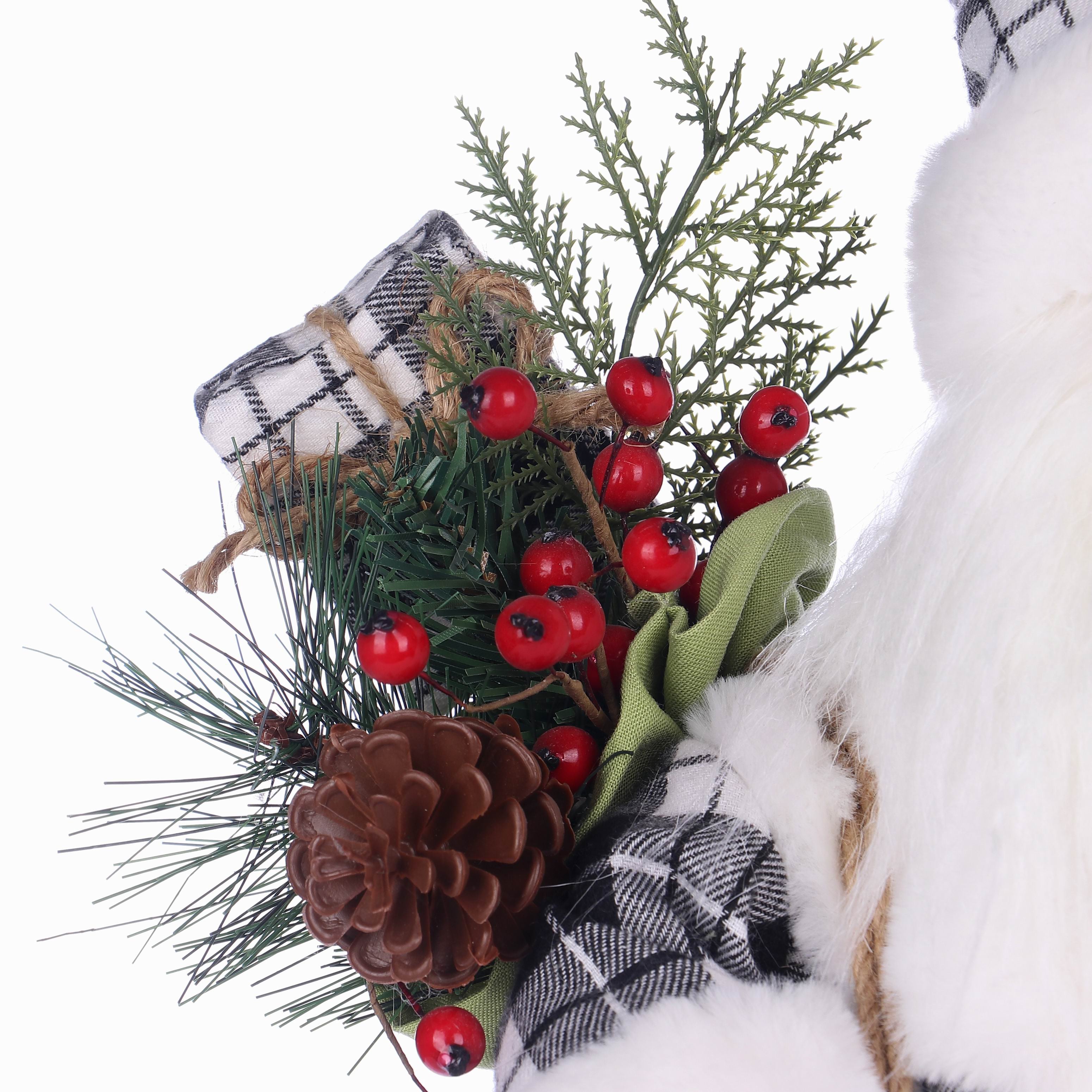 7.5 X 10 X 18"H PLAIDS SANTA SUITS SANTA