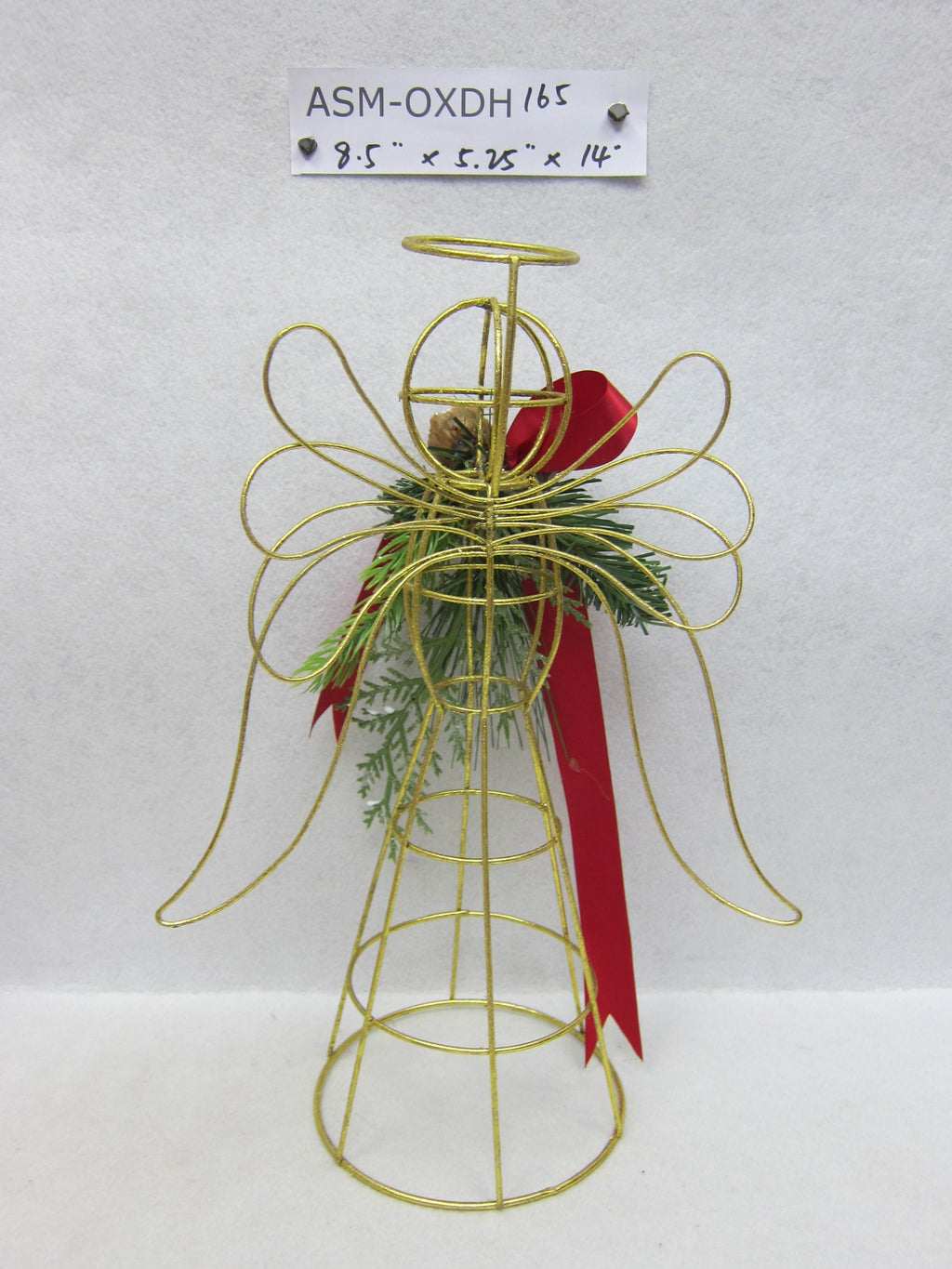 14"H. Wired Angel with Florals & Bow