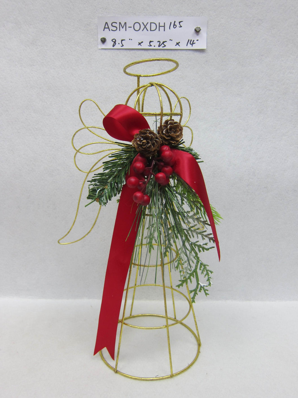 14"H. Wired Angel with Florals & Bow