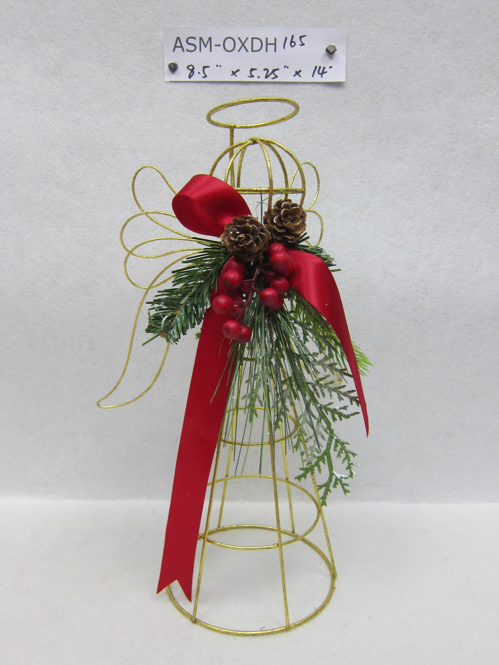 14"H. Wired Angel with Florals & Bow