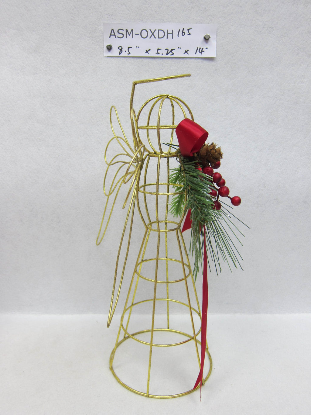 14"H. Wired Angel with Florals & Bow
