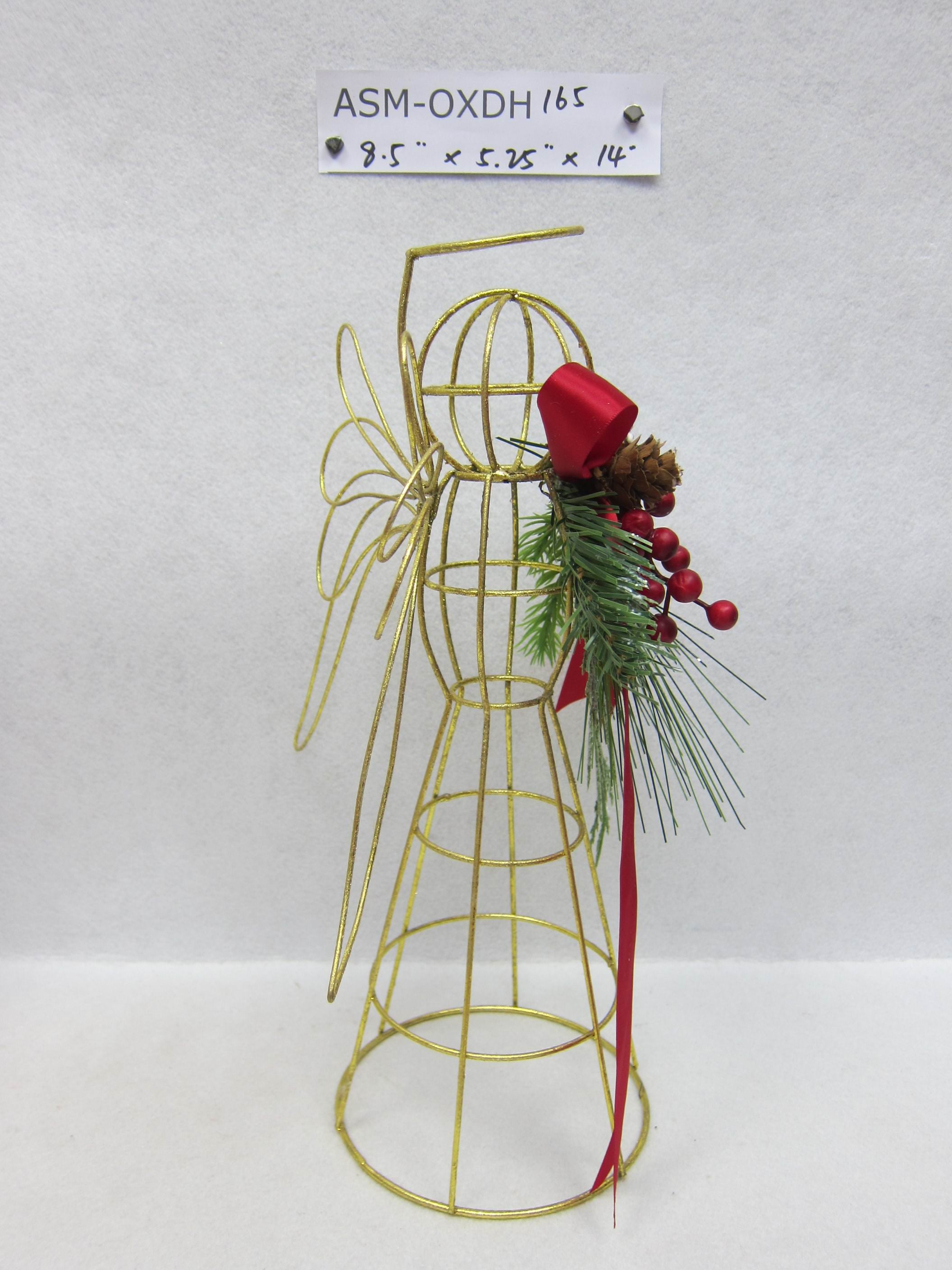 14"H. Wired Angel with Florals & Bow