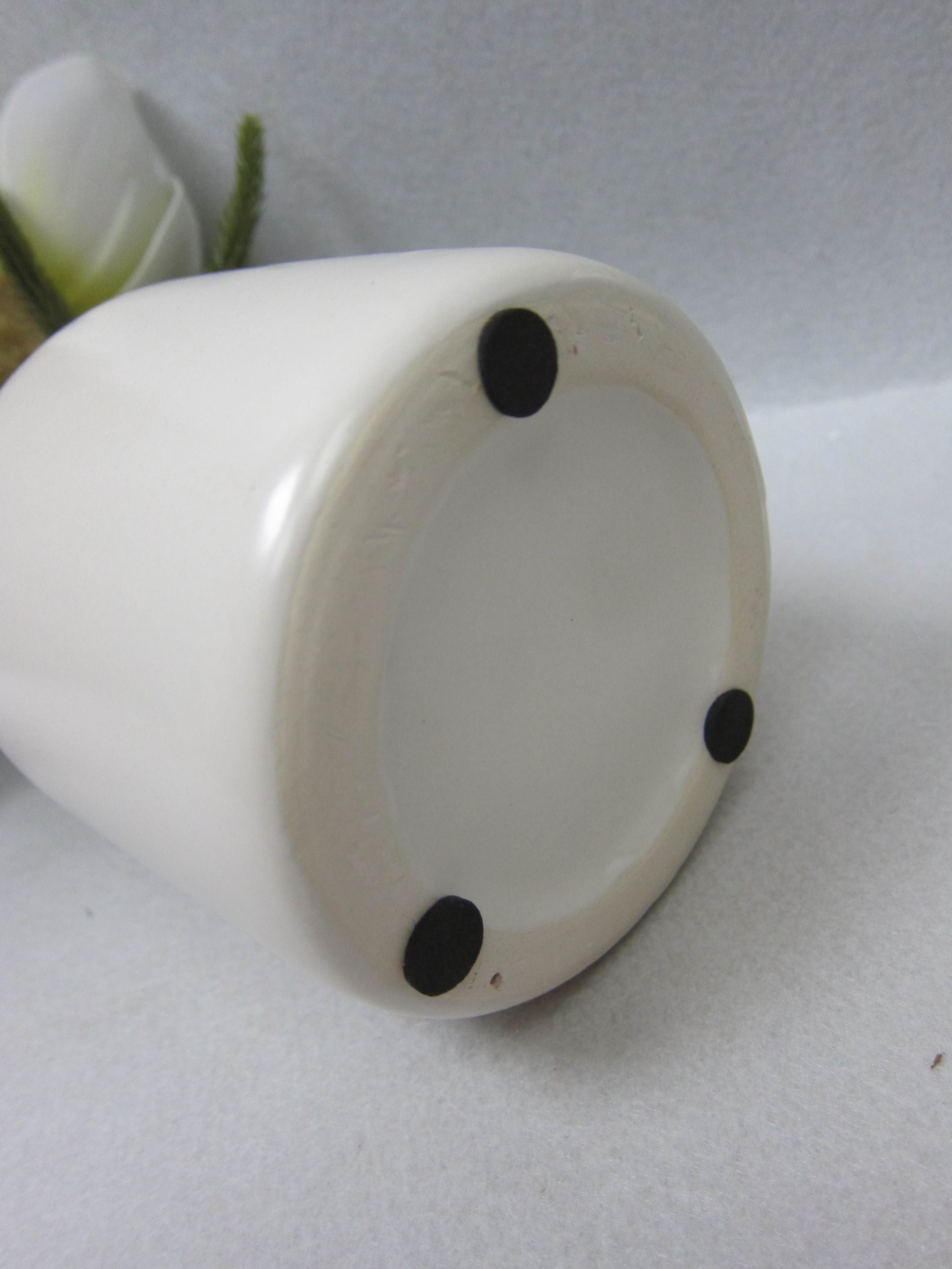 14"H  Artificial Magnolia Flower Arrangements on Ceramic Vase