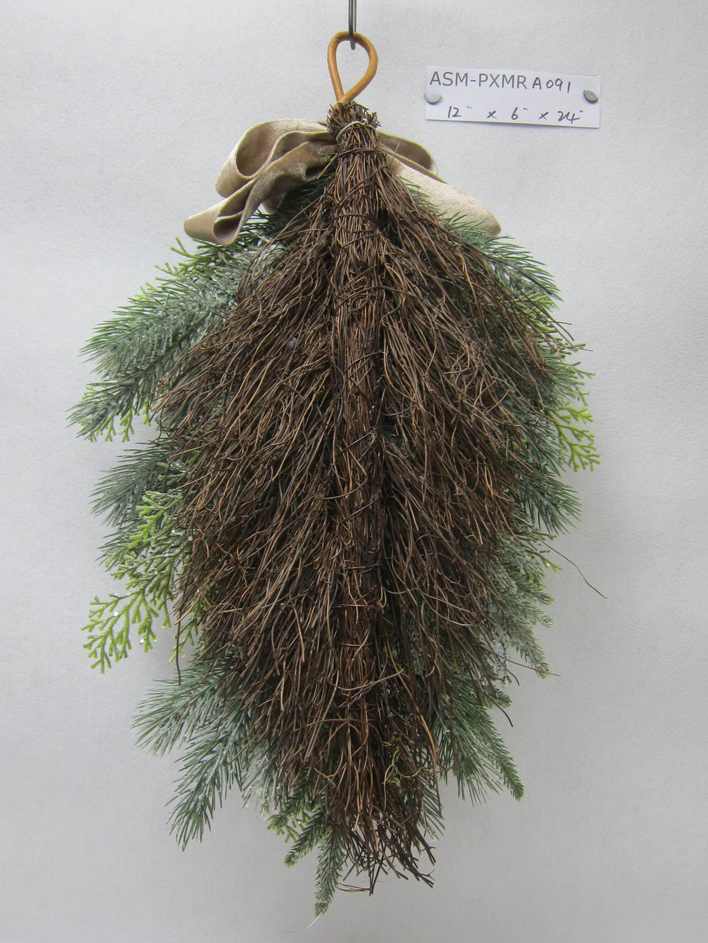24"H Pine Needles Drop Frosted