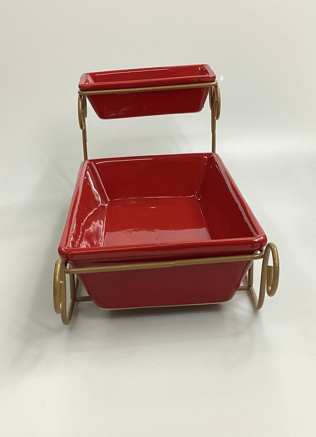 Two-Tier Sleigh Chip And Dip Server