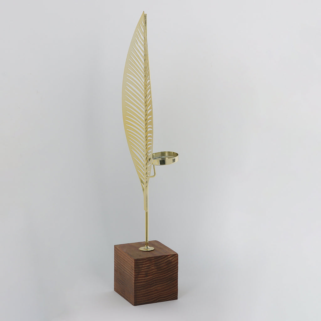 18.7INCH Metal golden leaf decoration